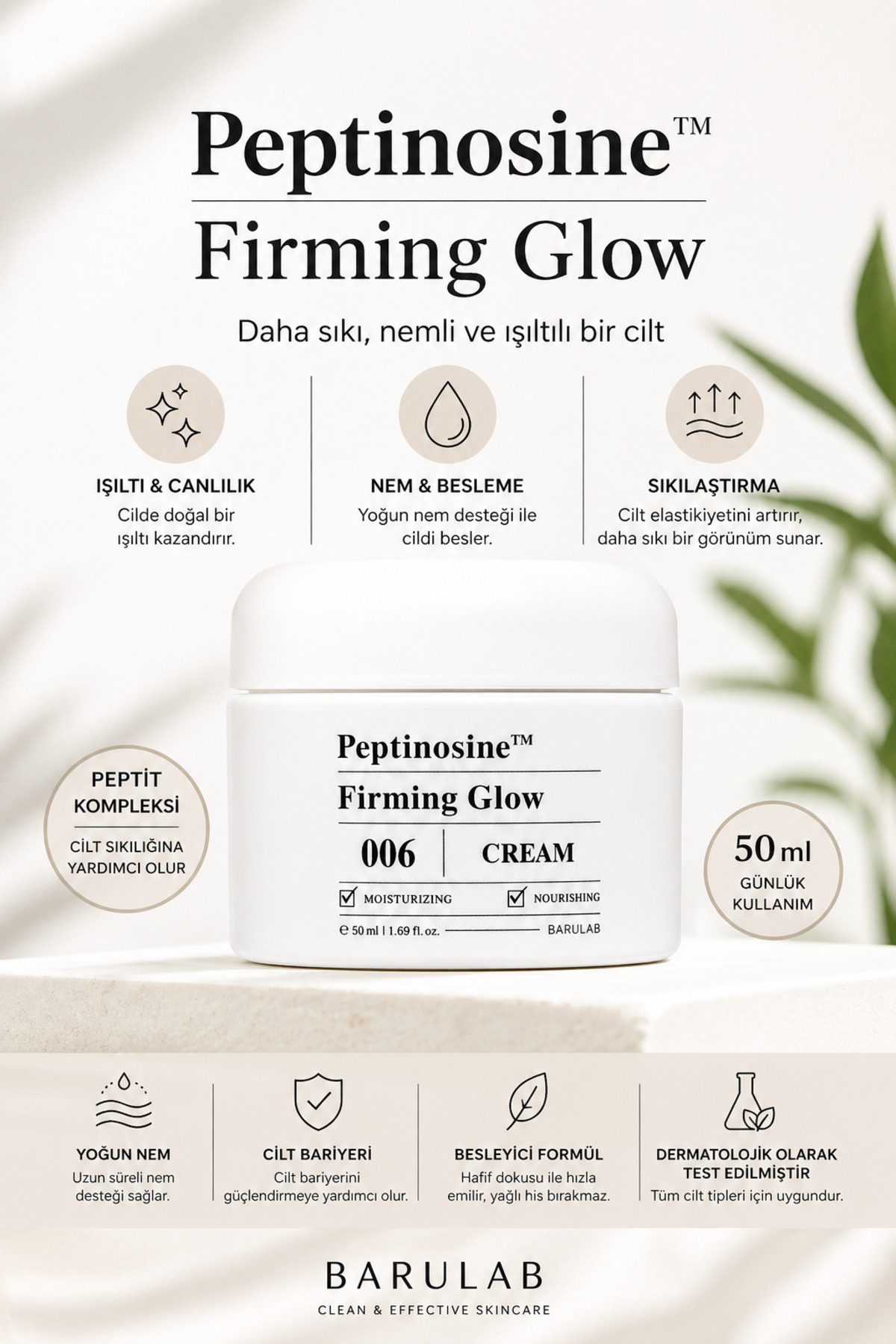 Barulab Peptinosine™ Firming Glow Cream - Kırışıklık Önleyici Parlatıcı Krem 50ml — BRB51