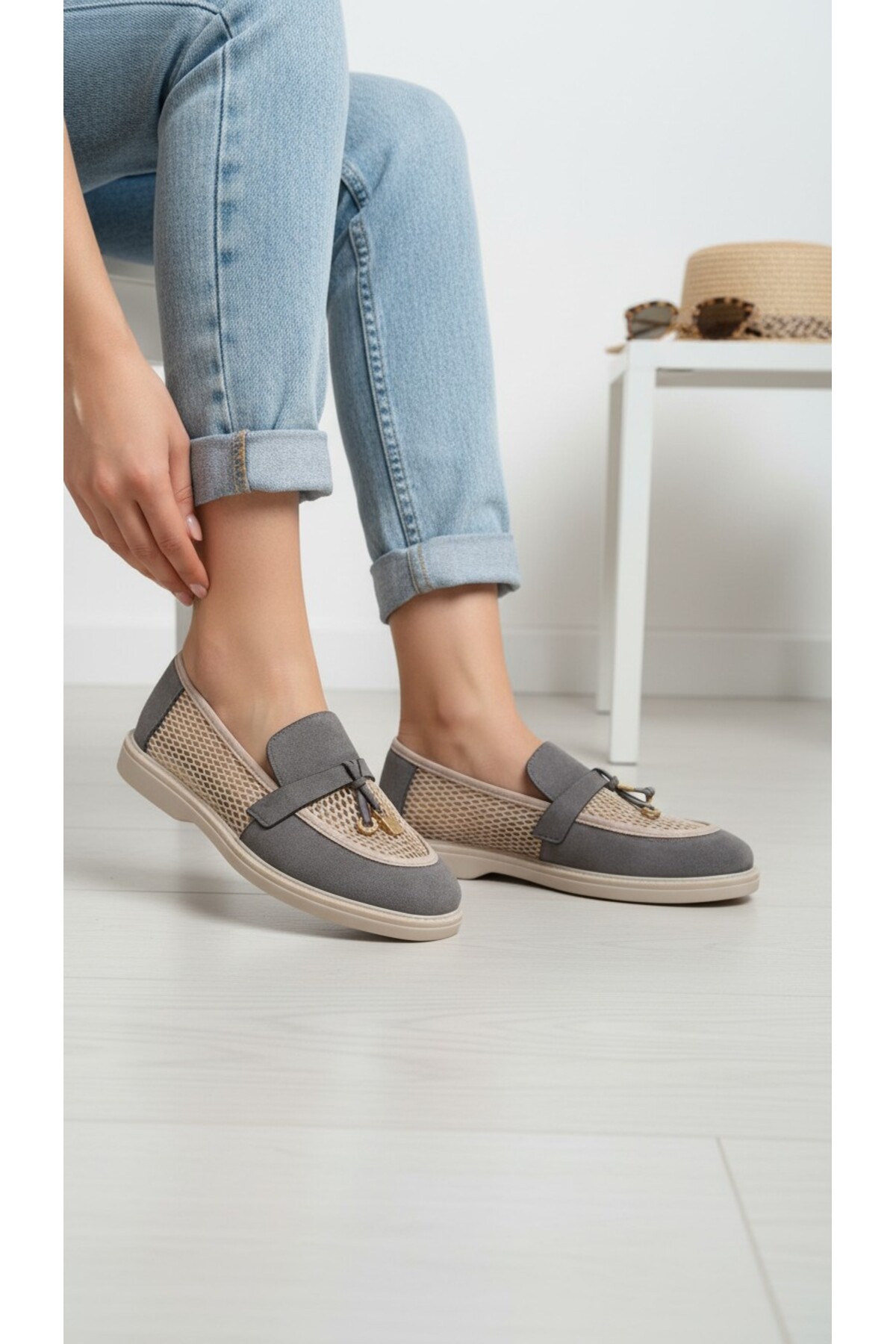 le NACAR Women's Summer Casual Comfortable Lightweight Suede Detailed Breathable Loafer Shoes