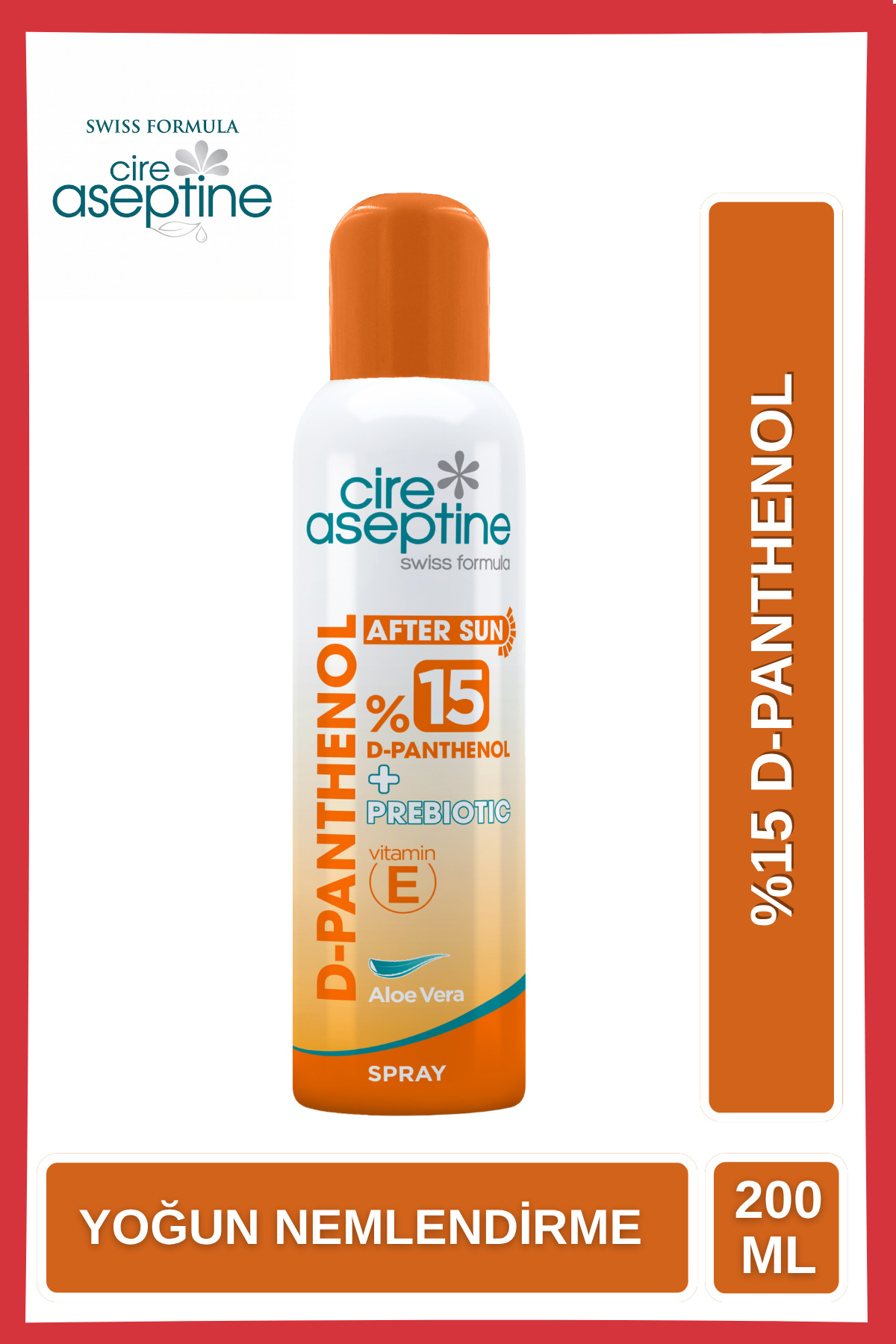 CIRE ASEPTINE 0 کرم اسپری دی-پانتنول ۱۵٪، ۲۰۰ میلی‌لیتر