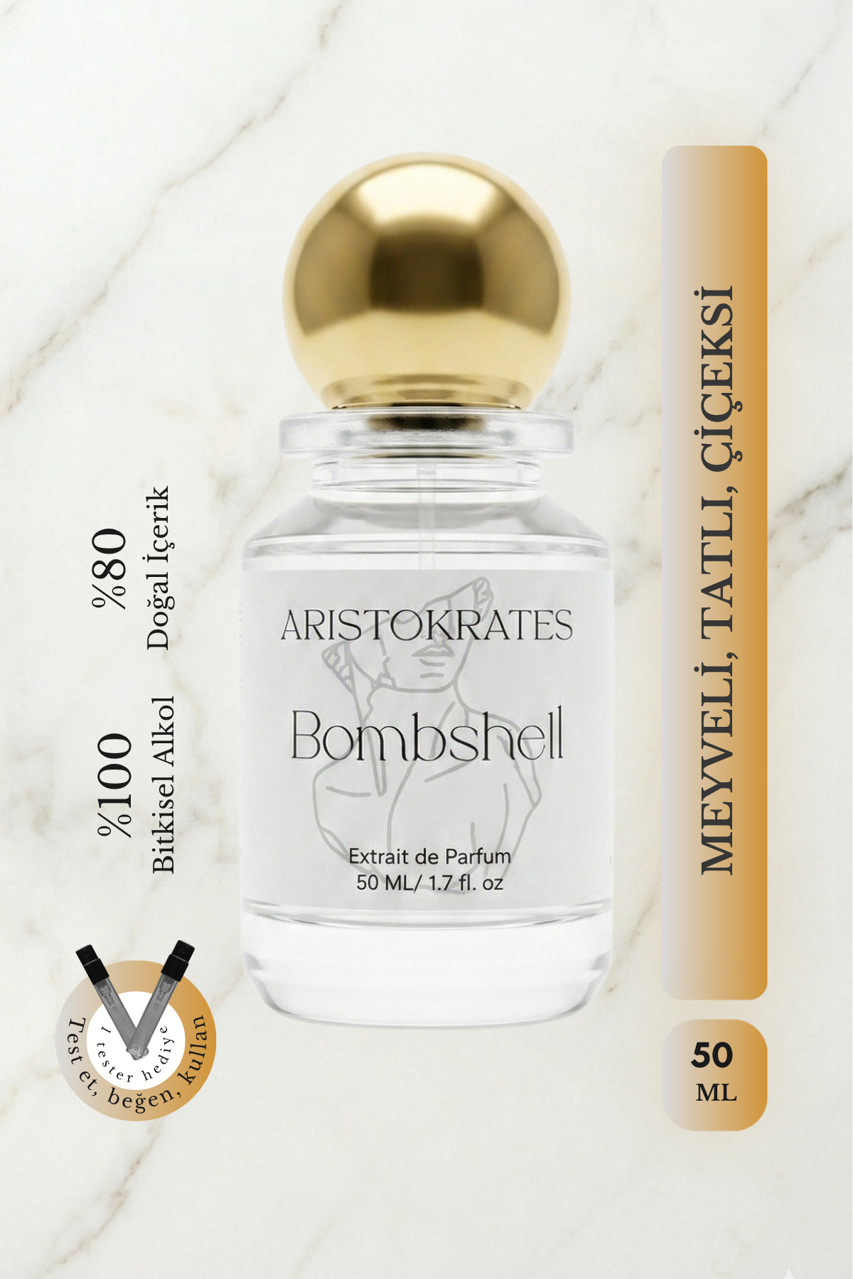 Aristokrates Bombshell Kadın Extrait de Parfüm 50 ML |Çiçeksi