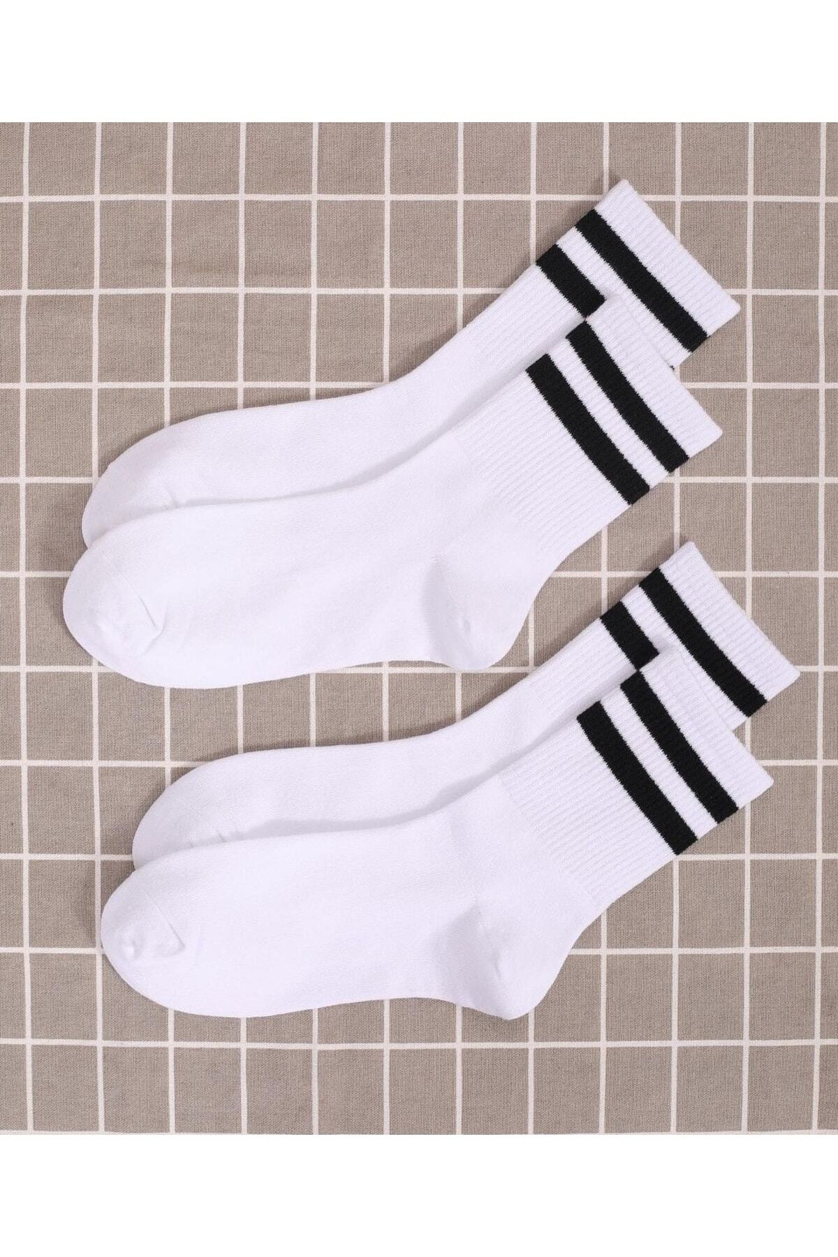 WORTHY SOCKS 4'lü Pamuklu Unisex Tenis Spor Kolej Çorap görsel 4