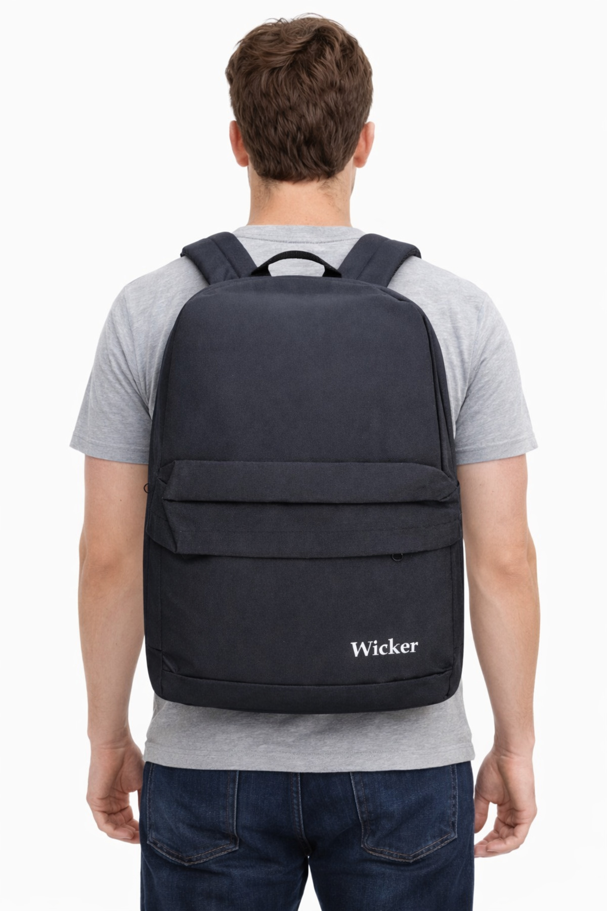 Wickerbag Wicker siyah sırt çantası görsel 2