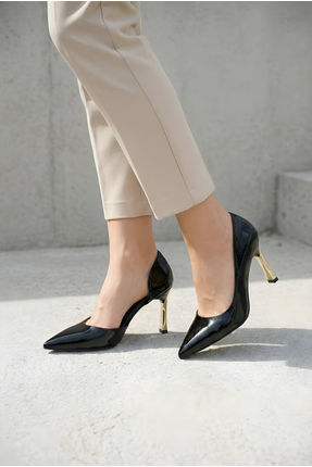 Güllü Shoes Kadın Topuklu Ayakkabı Siyah Stiletto Konforlu Günlük Ve Özel Gün...