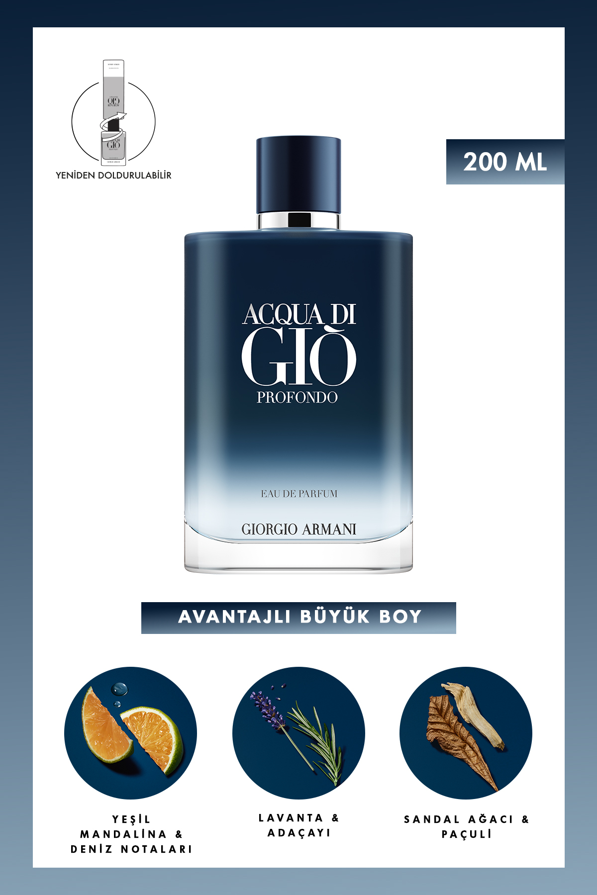 Giorgio Armani Acqua Di Gio Profondo EDP 200 ml Erkek Parfüm