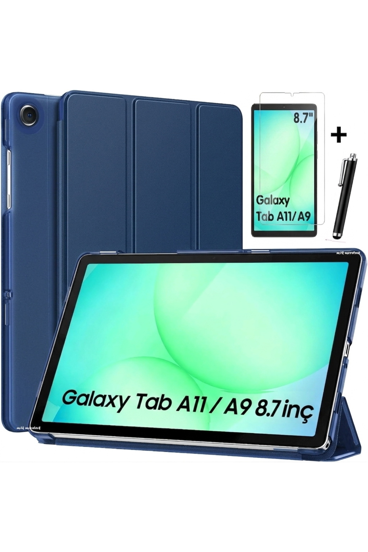 Samsung Galaxy Tab A9 Case 8.7 inch Sm-X110 Compatible Tablet Case Smart Sleep Mode + Glass + Pen Set