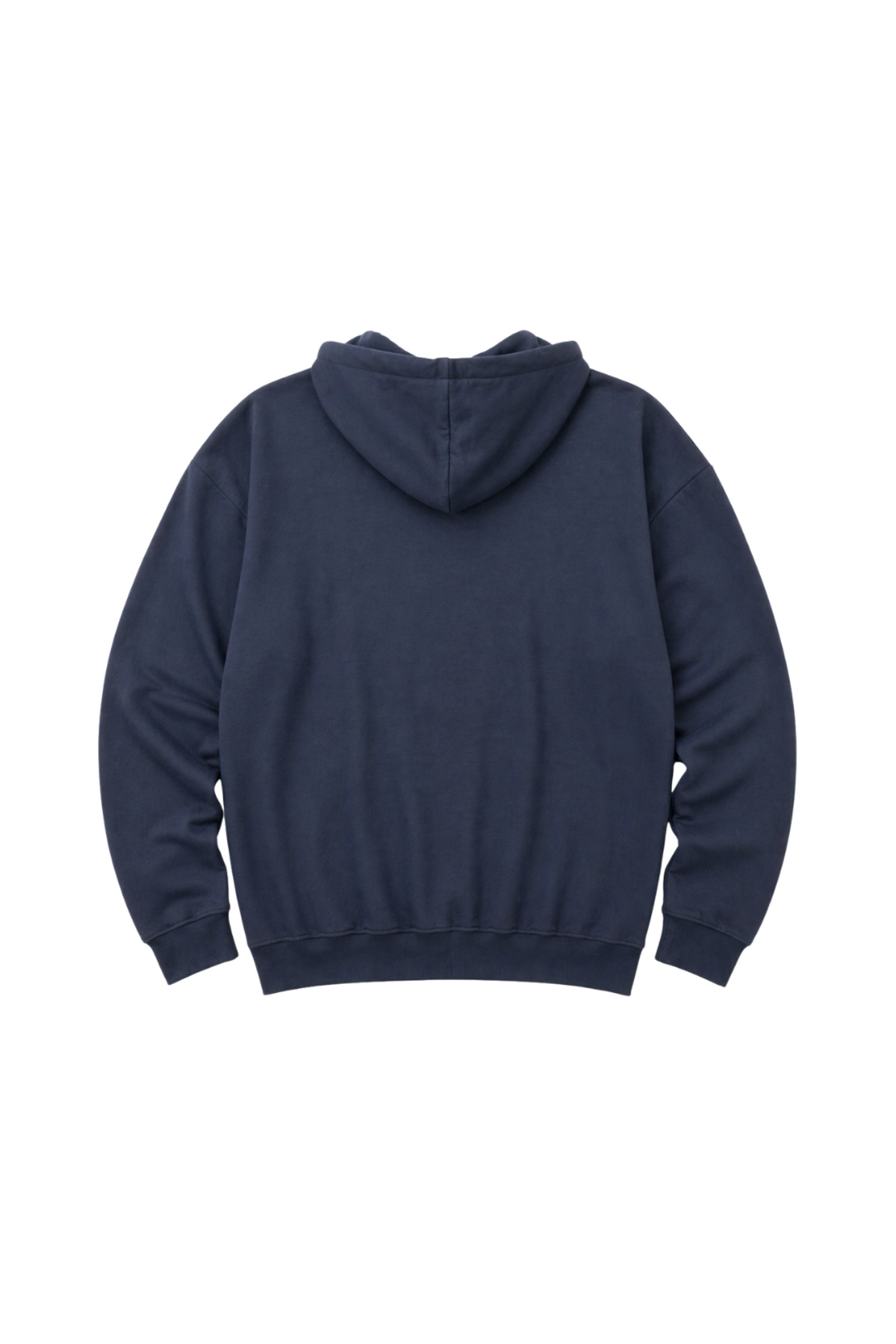 BattalModa Erkek Büyük Beden Lacivert İki İplik Kapüşonlu Fermuarlı Hırka 3XL-4XL-5XL-6XL-7XL-8XL görsel 5