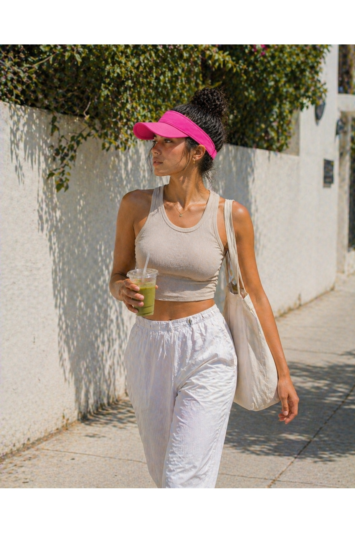 Visor Hat Tennis Hat Unisex Pink Cap Adjustable