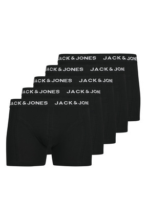 Jack & Jones Erkek Logolu Beli Lastikli 5'li Boxer Paketi - Anthony