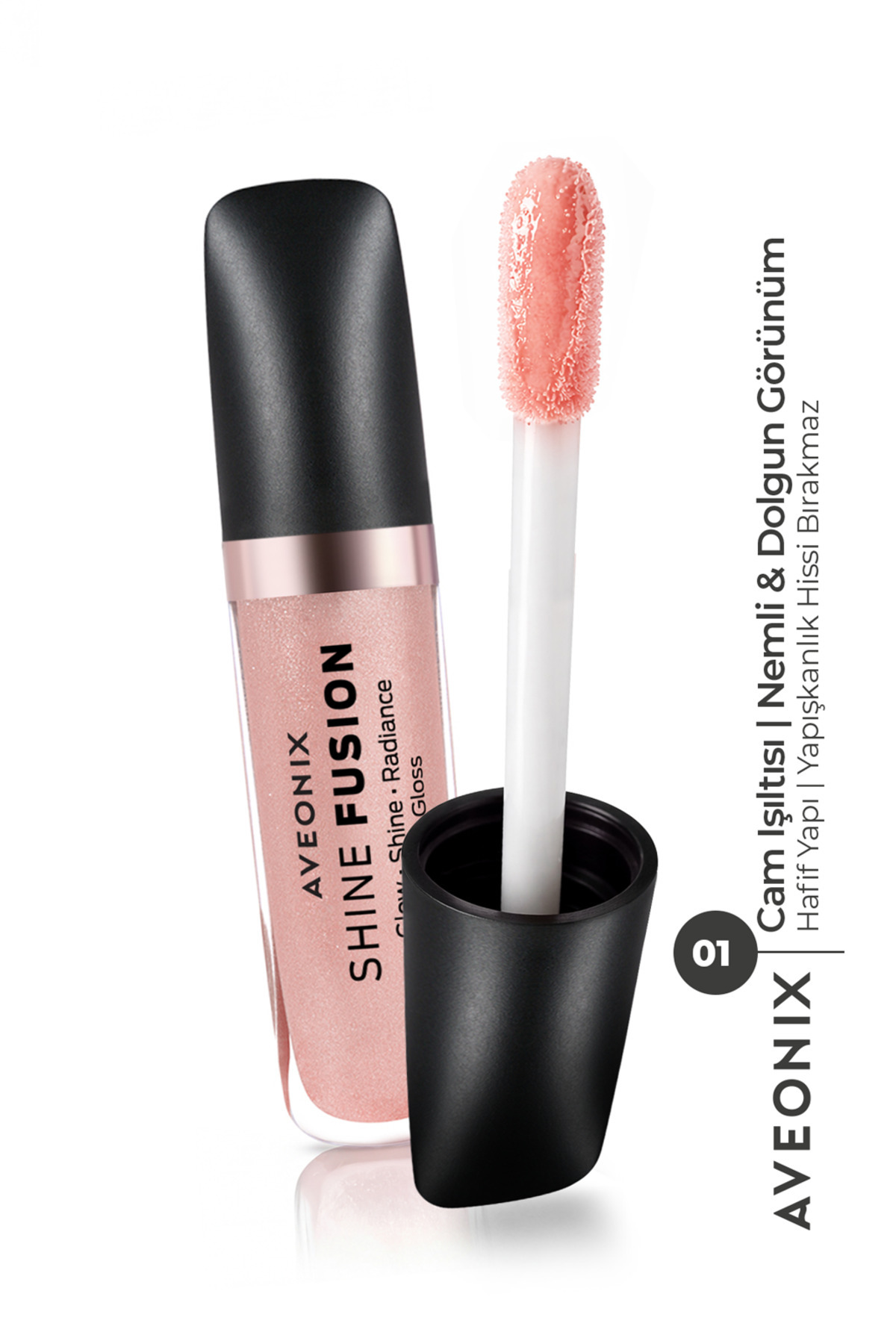 AVEONIX Doğal Işıltı Veren Shine Veil Lip Gloss 01 Parlak Bitişli Dolgun Dudak Parlatıcısı - Fiyatı, Yorumları