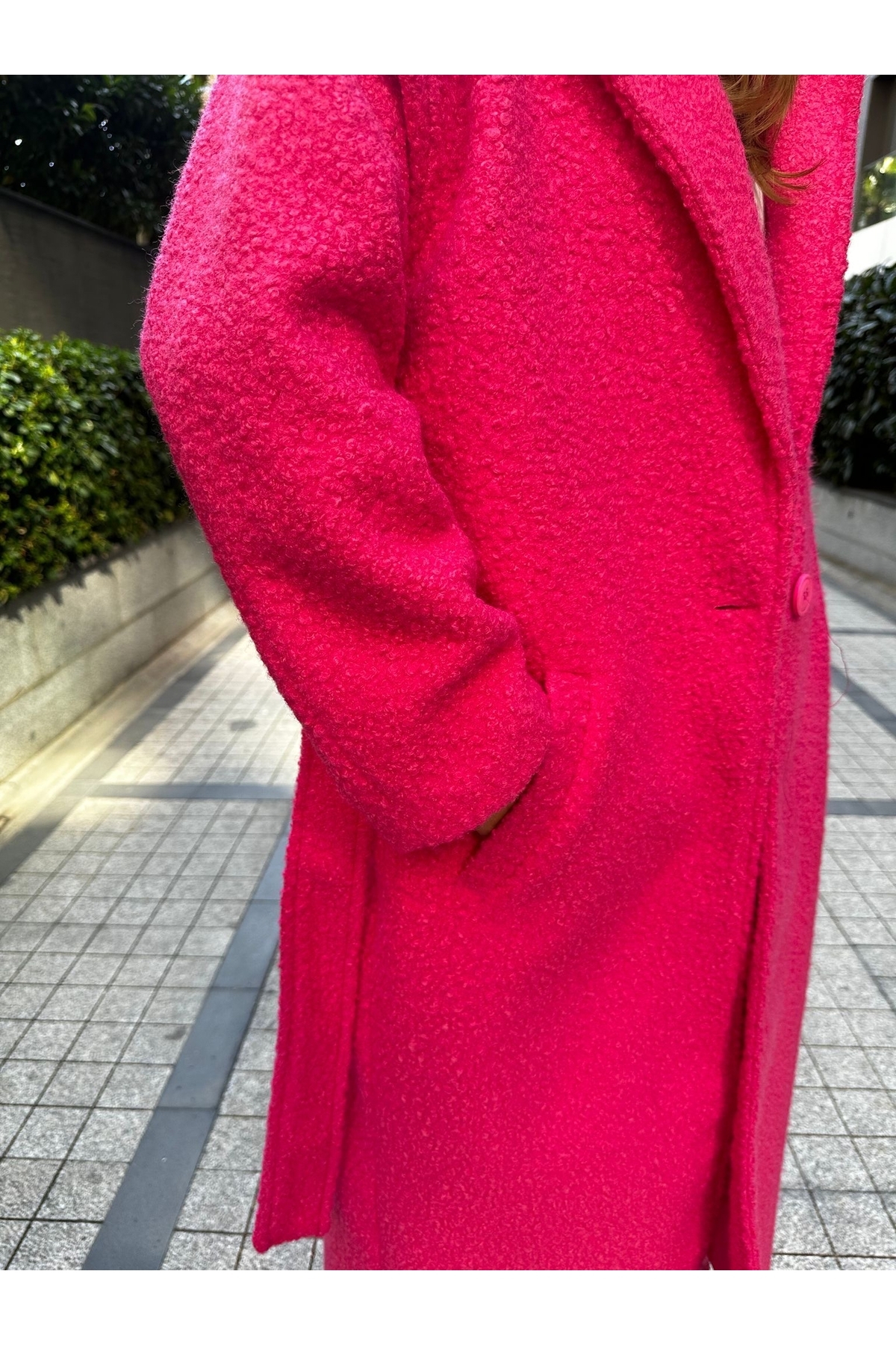 Lady Didi Fashion KADIN ÖZEL TASARIM PEMBE PALTO görsel 5