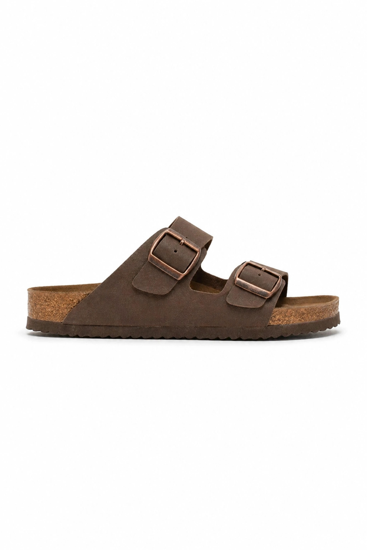 Sivarro Fuga Comfort Kahve Unisex Çift Tokalı Terlik, Ortopedik, Hafif, Kaymaz Taban