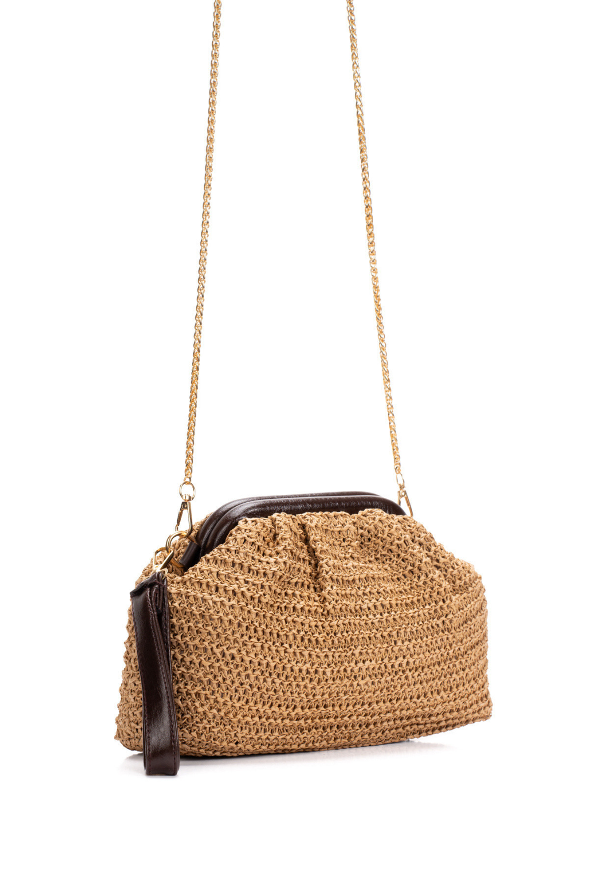 Women Scholarship Straw Bag Portfolio Clutch Shoulder Bag Hand and Shoulder Strap Straw Bag