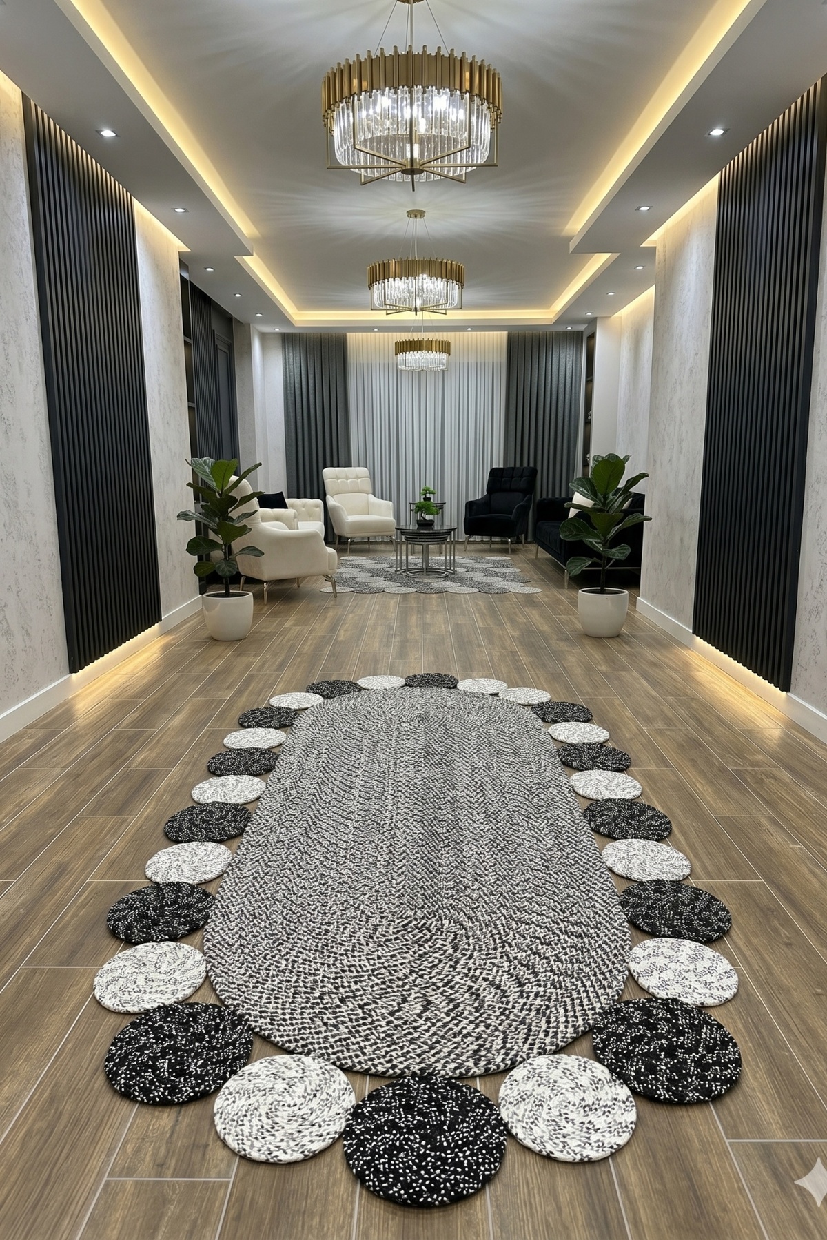 JÜT OVAL DEKORATİF EL ÖRGÜSÜ HALI KİLİM YOLLUK