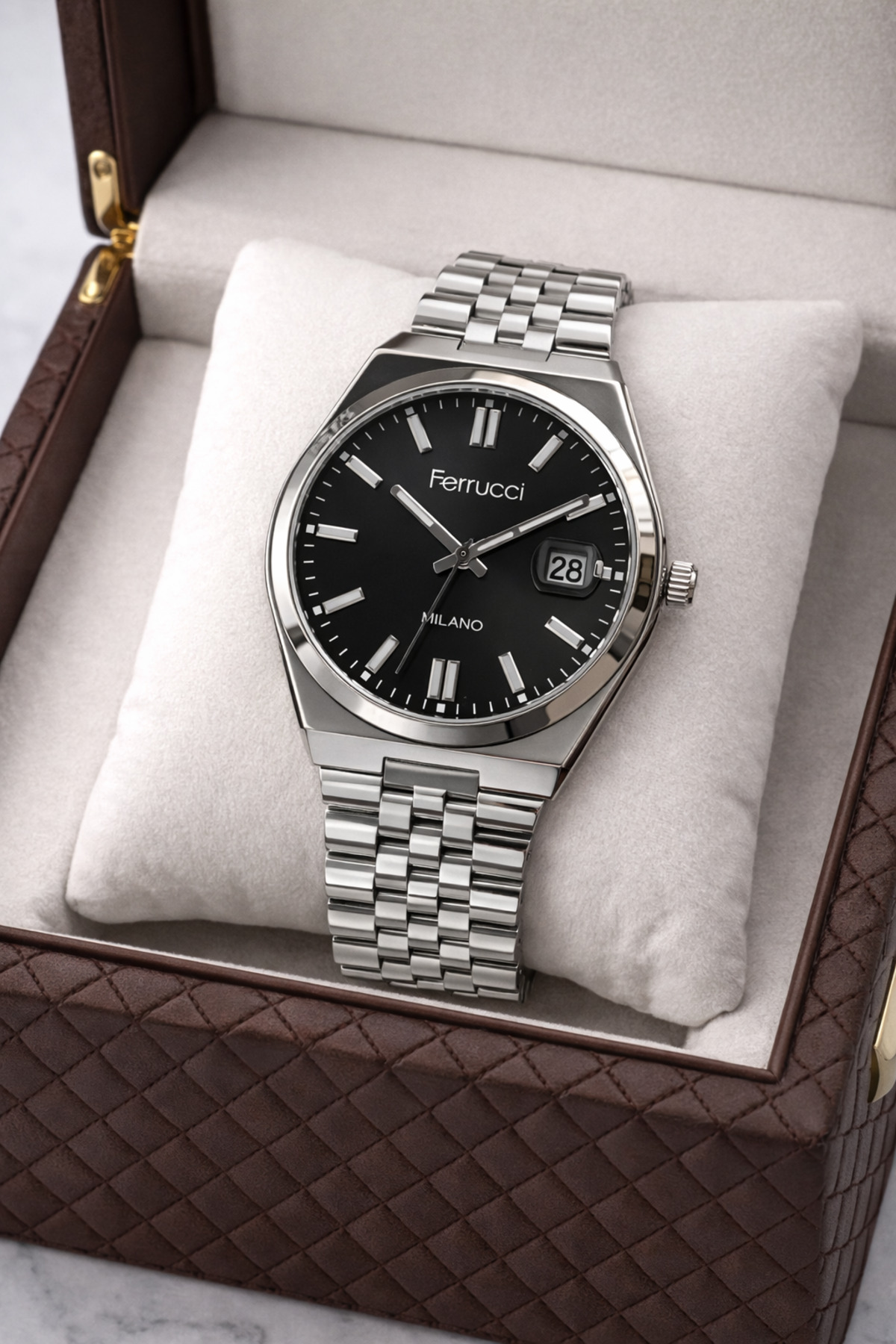 GIFT STEEL STRAP WATERPROOF MENS WRIST WATCH 2 YEARS GUARANTEED FATHER 'S DAY GIFT VALENTINE 'S DAY GIFT