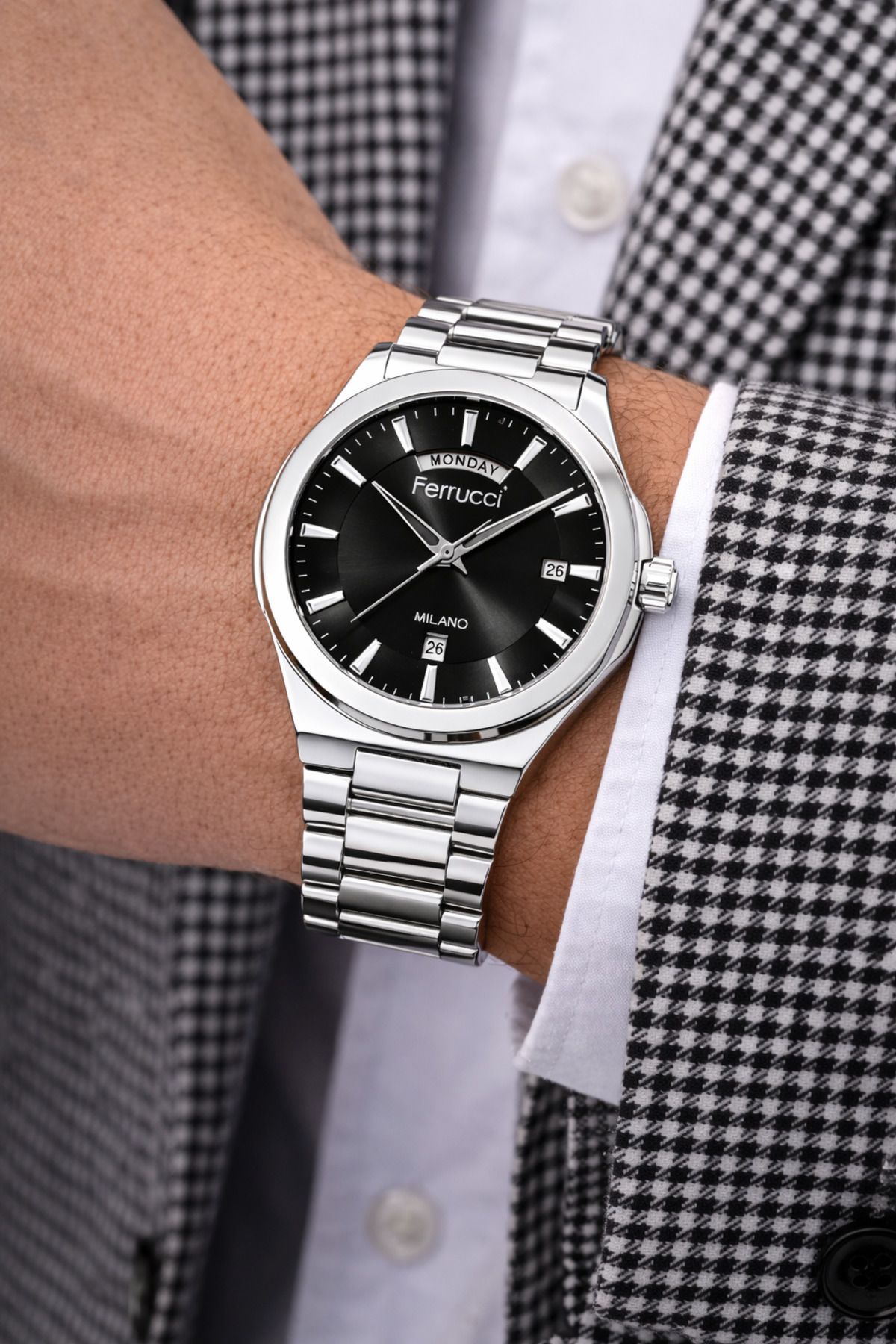 GIFT STEEL STRAP WATERPROOF MENS WRIST WATCH 2 YEARS GUARANTEED FATHER 'S DAY GIFT VALENTINE 'S DAY GIFT