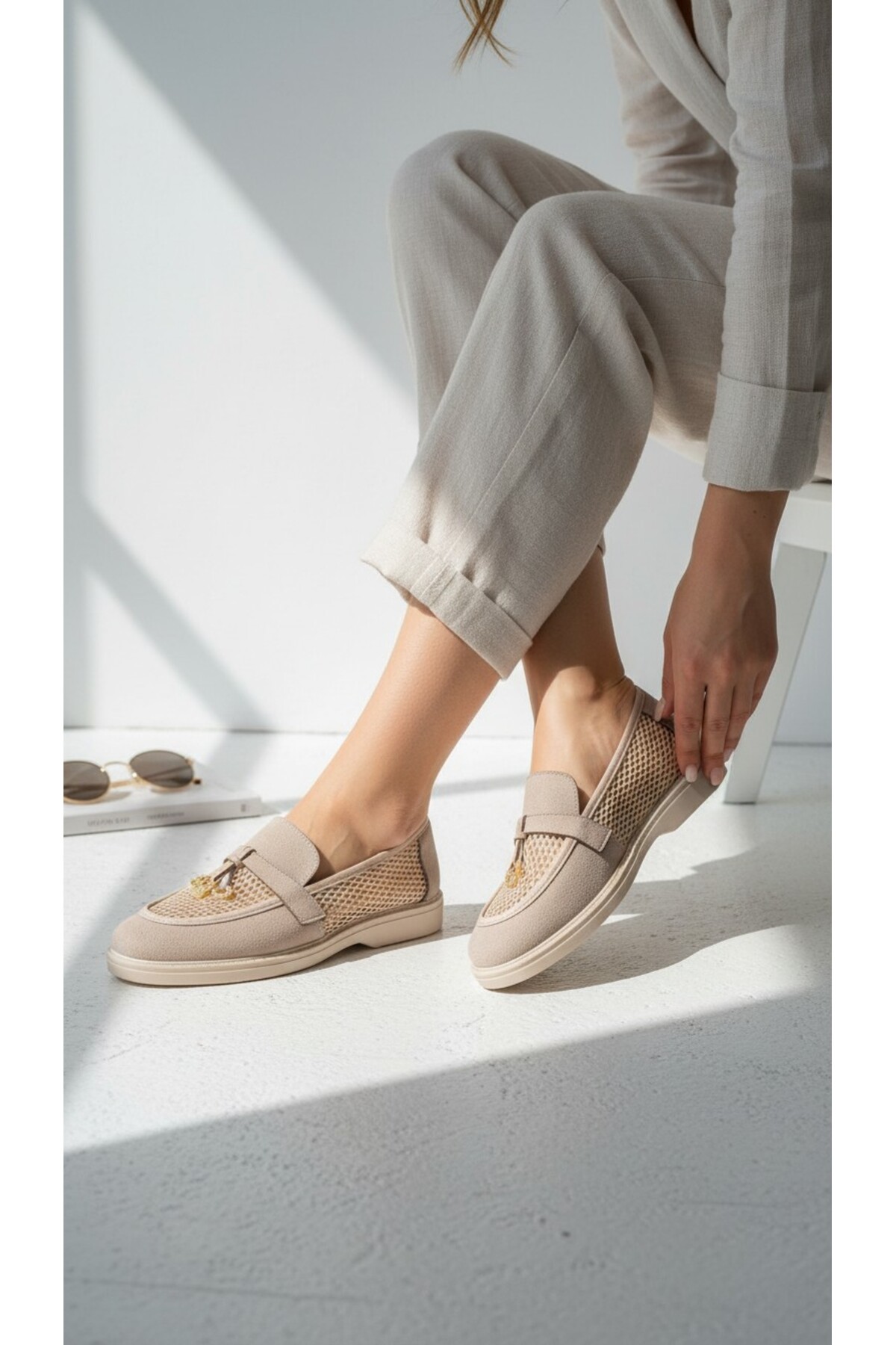 le NACAR Women's Summer Casual Comfortable Lightweight Suede Detailed Breathable Loafer Shoes
