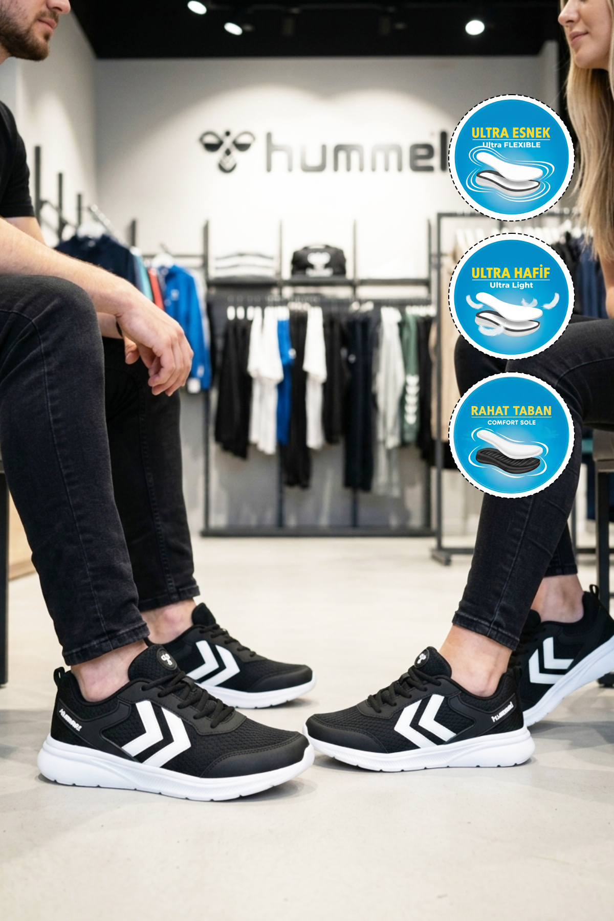 کفش ورزشی انعطاف‌پذیر و سبک Hml Nency II مشکی مدل ۹۰۰۸۸۷ هامل کفش پیاده روی hummel