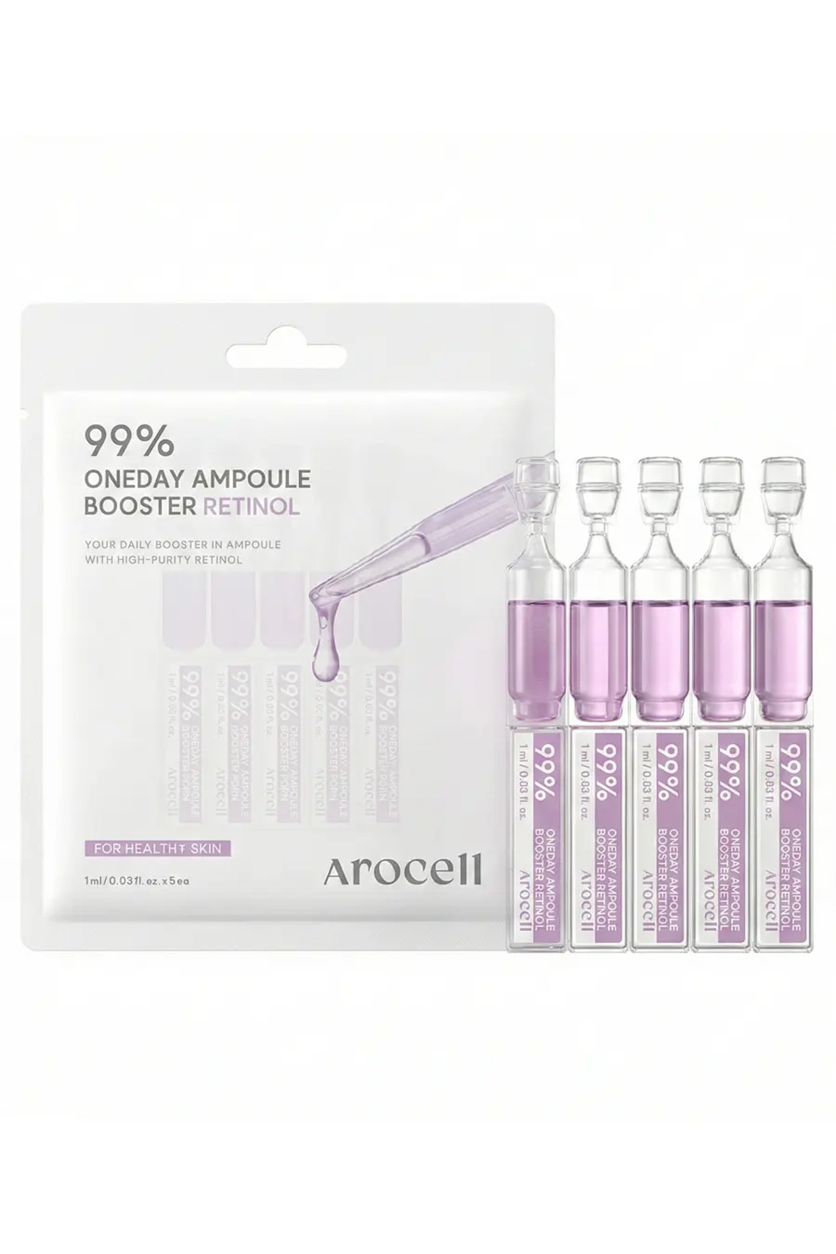 99% Oneday Booster Ampoule(Retinol), 1ML X 5 ADET(Retinol İçeren Güçlendirici Booster Serum) — 8809710462496 — تصویر 2 از 3