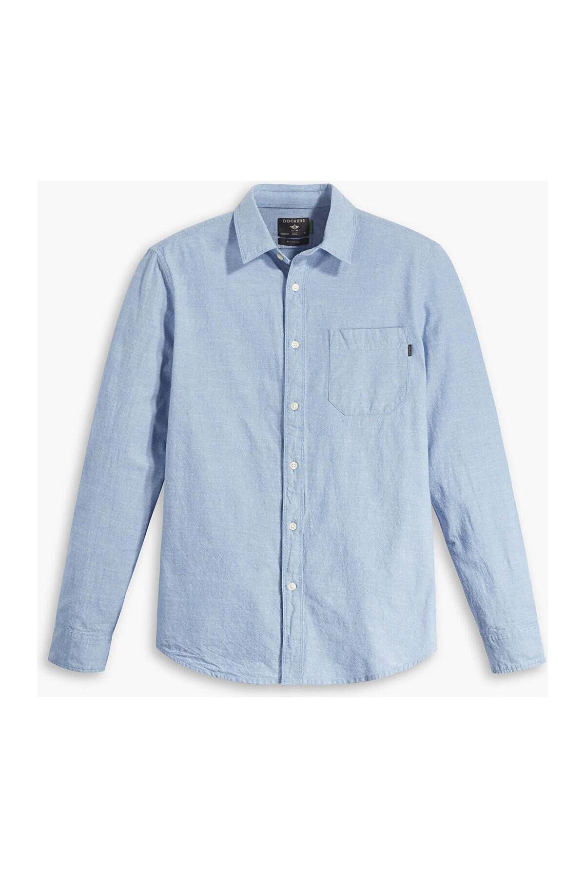 Casual Mavi Gömlek, Slim Fit Blue — آبی A425300020