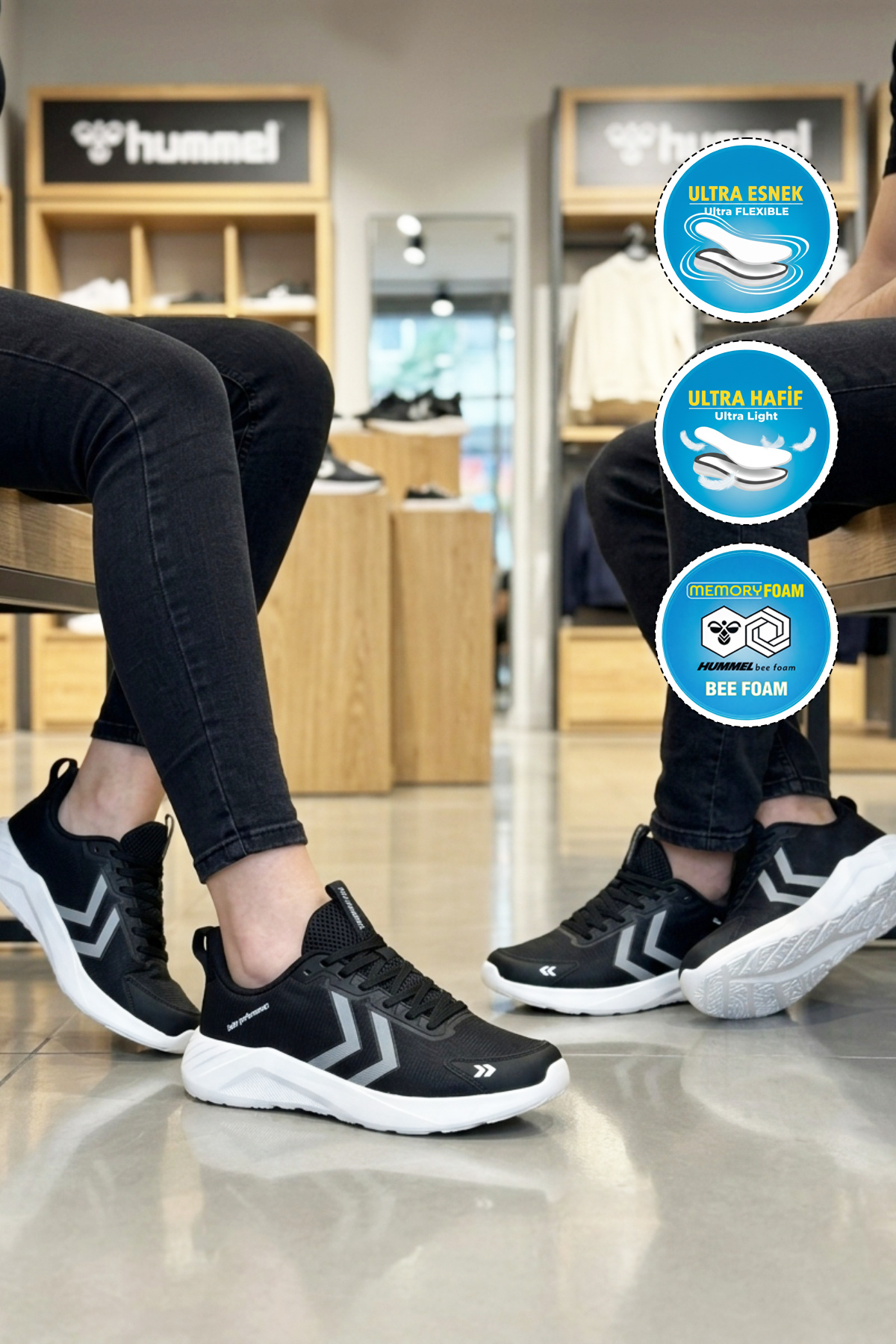 کفش ورزشی یونیسکس مشکی Hml Solar II مدل ۹۰۰۸۹۷ هامل کفش پیاده روی hummel