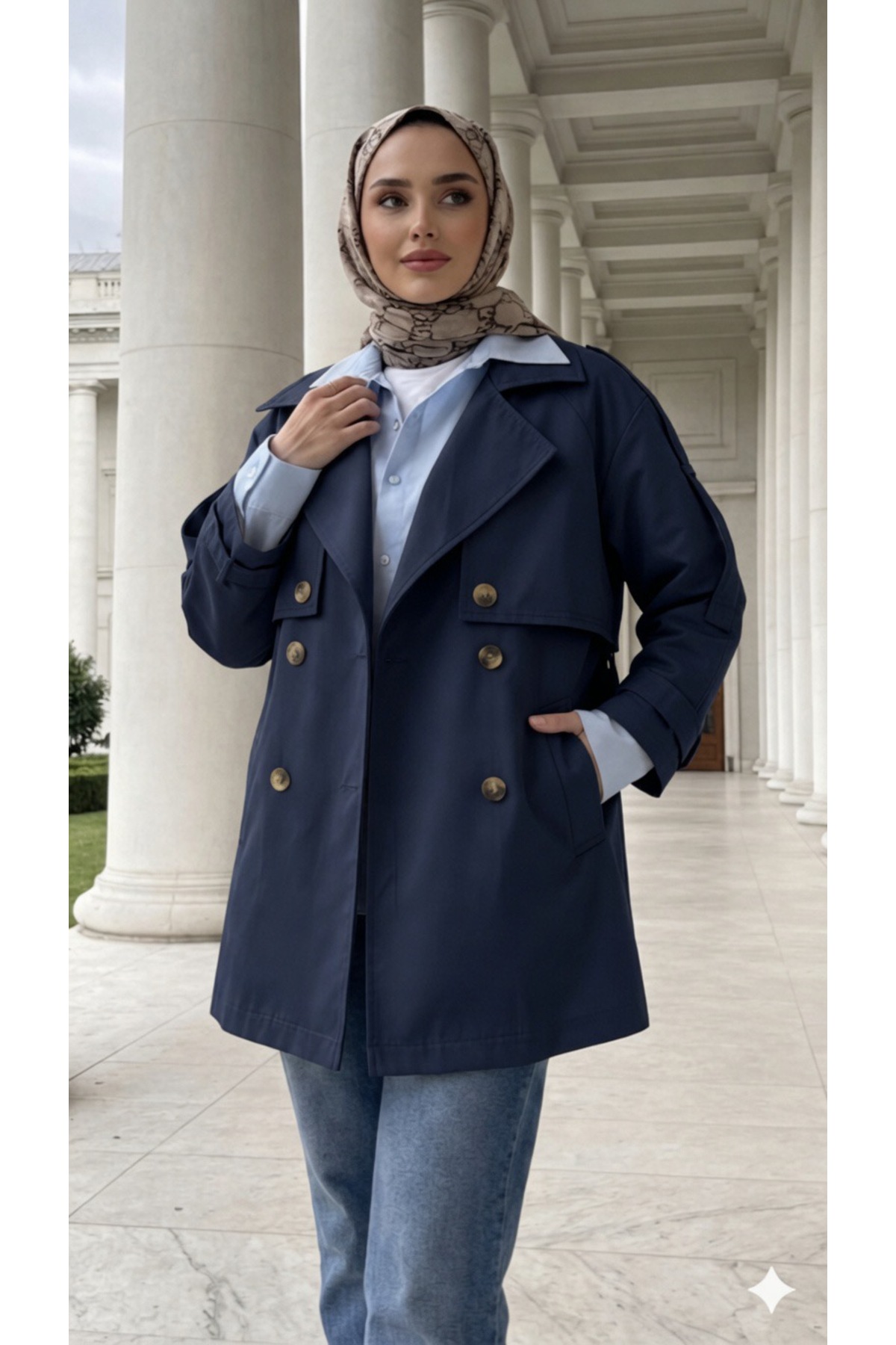 Gülsoy YENİ SEZON APOLETLİ DÜĞME DETAYLI CEPLİ TRENÇKOT