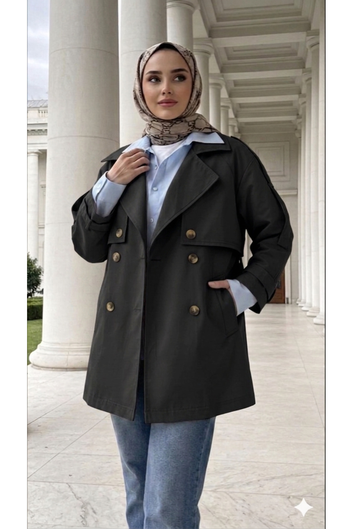 Gülsoy YENİ SEZON APOLETLİ DÜĞME DETAYLI CEPLİ TRENÇKOT