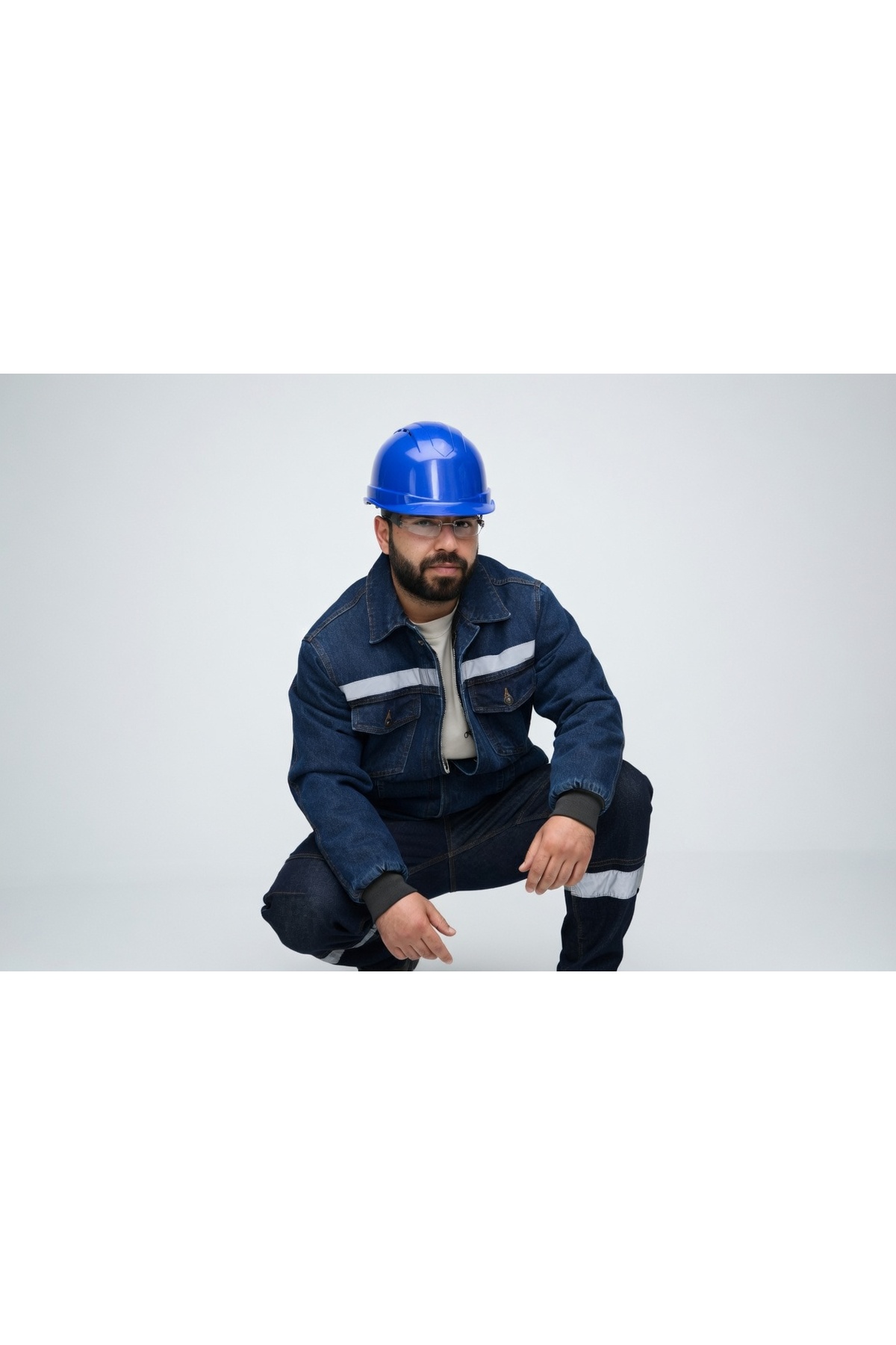 WORKSTRONG MAVİ KOT YELEK Mavi · Fotoğraf 4