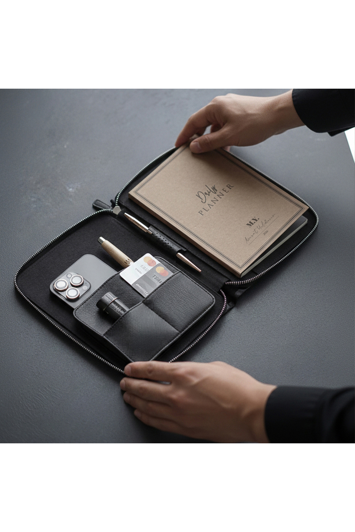 Valerian Luxury Bags & Organizers Daily Planner - Organizer & El Çantası - Midi görsel 8