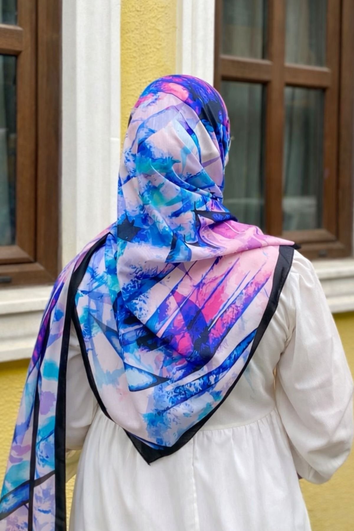 Karma Desen Pembe Soft Şal 4
