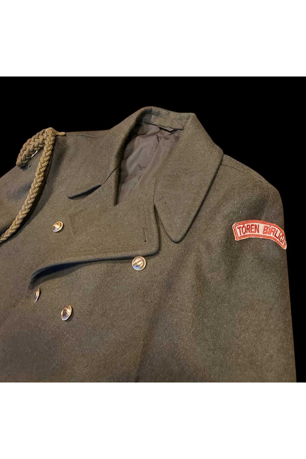 kho military design Haki Renk KKK Özel Onur Kıt'ası Yün Kaput (51-D/M-L Beden) Sıfır Ürün görsel 5