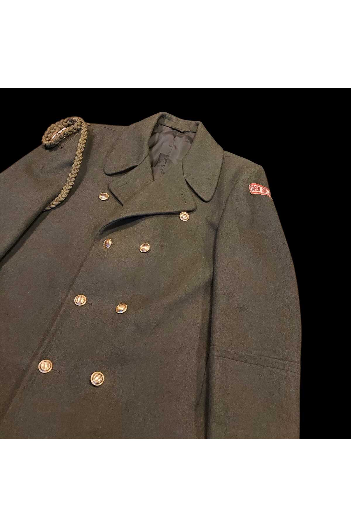 kho military design Haki Renk KKK Özel Onur Kıt'ası Yün Kaput (51-D/M-L Beden) Sıfır Ürün görsel 6