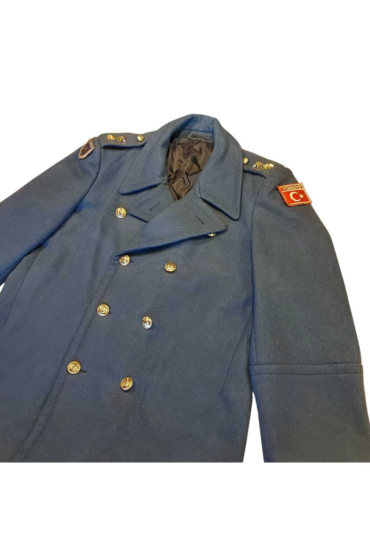 kho military design Gök Mavisi Renk Hava Kuvvetleri Yün Tören Kaput Sb. (Ütğm) (52/4-L Beden) görsel 5