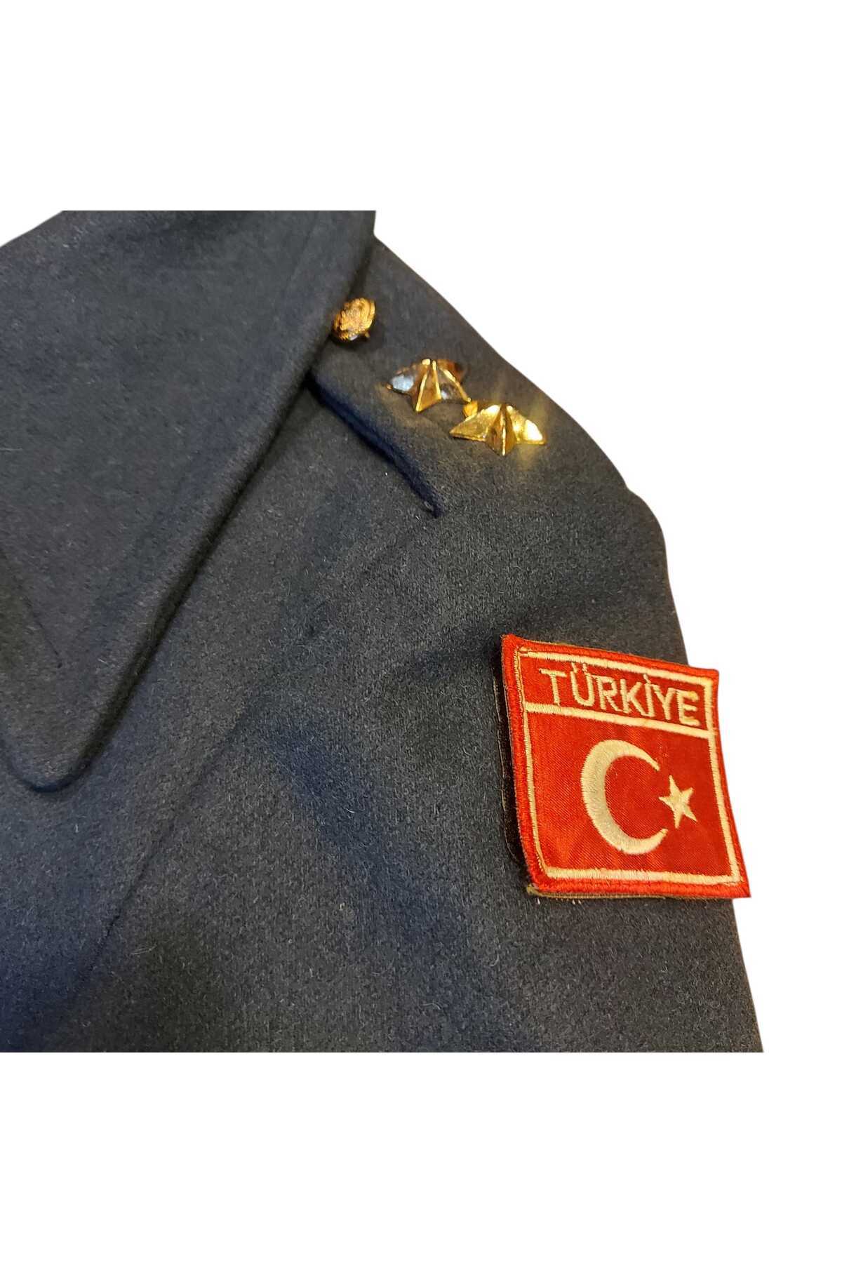kho military design Gök Mavisi Renk Hava Kuvvetleri Yün Tören Kaput Sb. (Ütğm) (52/4-L Beden) görsel 7