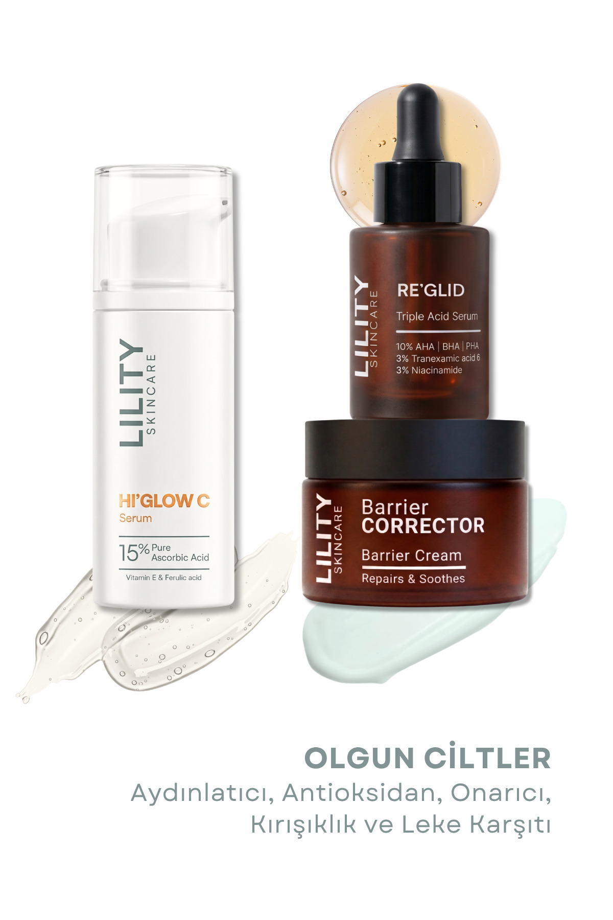 Lility Care Aydınlatıcı, Antioksidan, Onarıcı, Kırışıklık ve Leke Karşıtı Set — LU022