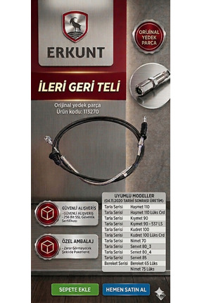 ERKUNT TRAKTÖR 113270-ERKUNT İLERİ GERİ VİTES TELİ