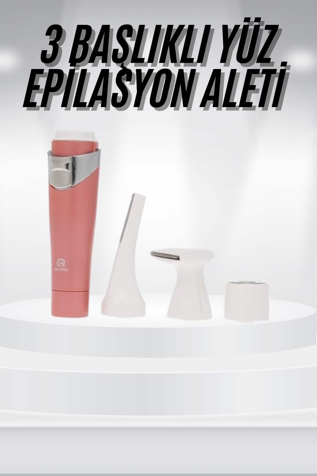 MURATECH 3 Başlıklı Yüz Kaş Epilasyon Aleti Değiştirilebilir Başlık Hassas (13921) Ciltlere Uygun — MURATECH6000121540620731 — تصویر 5 از 5