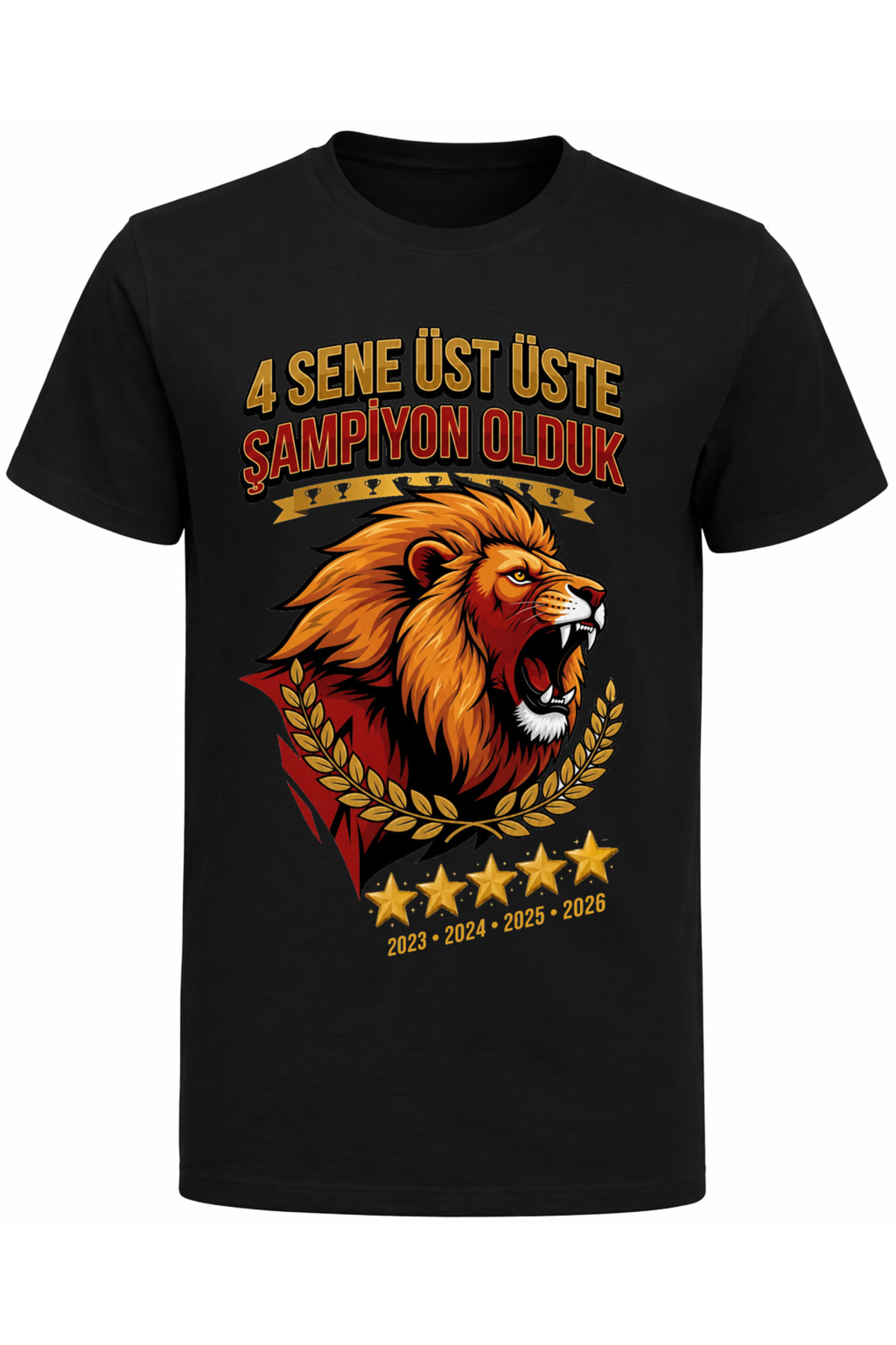 roaring lion 4 years printed cotton champion 2025-2026 printed t-shirt