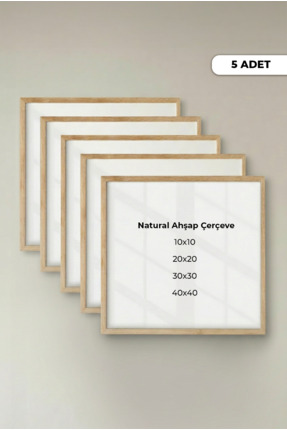 Zevahir Mobilya Dekorasyon 5 ADET Kare Puzzle Ahşap Duvar Tablosu – Poster ve...