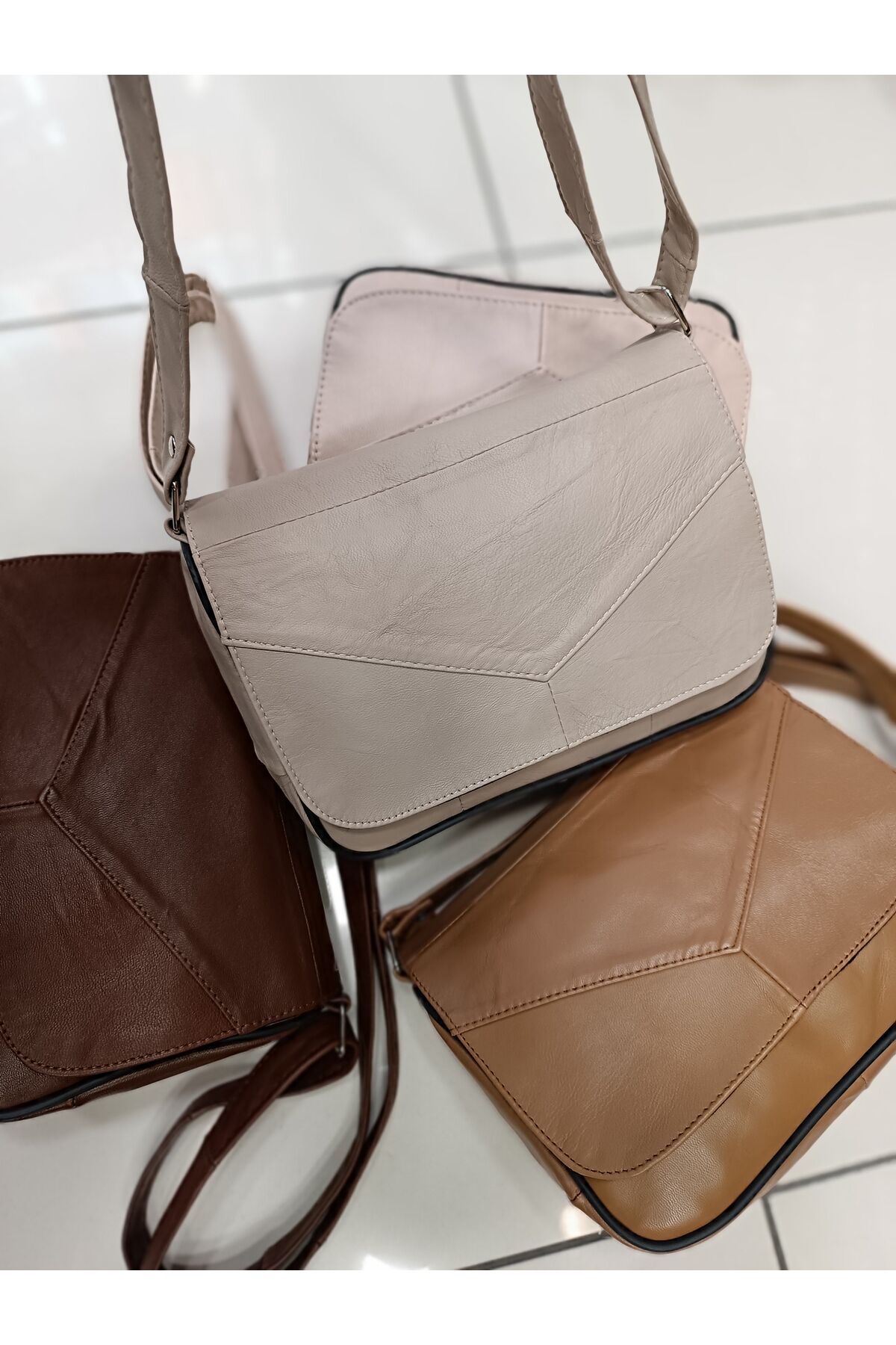 Sellona Bags Hakiki Deri Orta Boy Kadın Omuz ve Postacı Çanta görsel 2