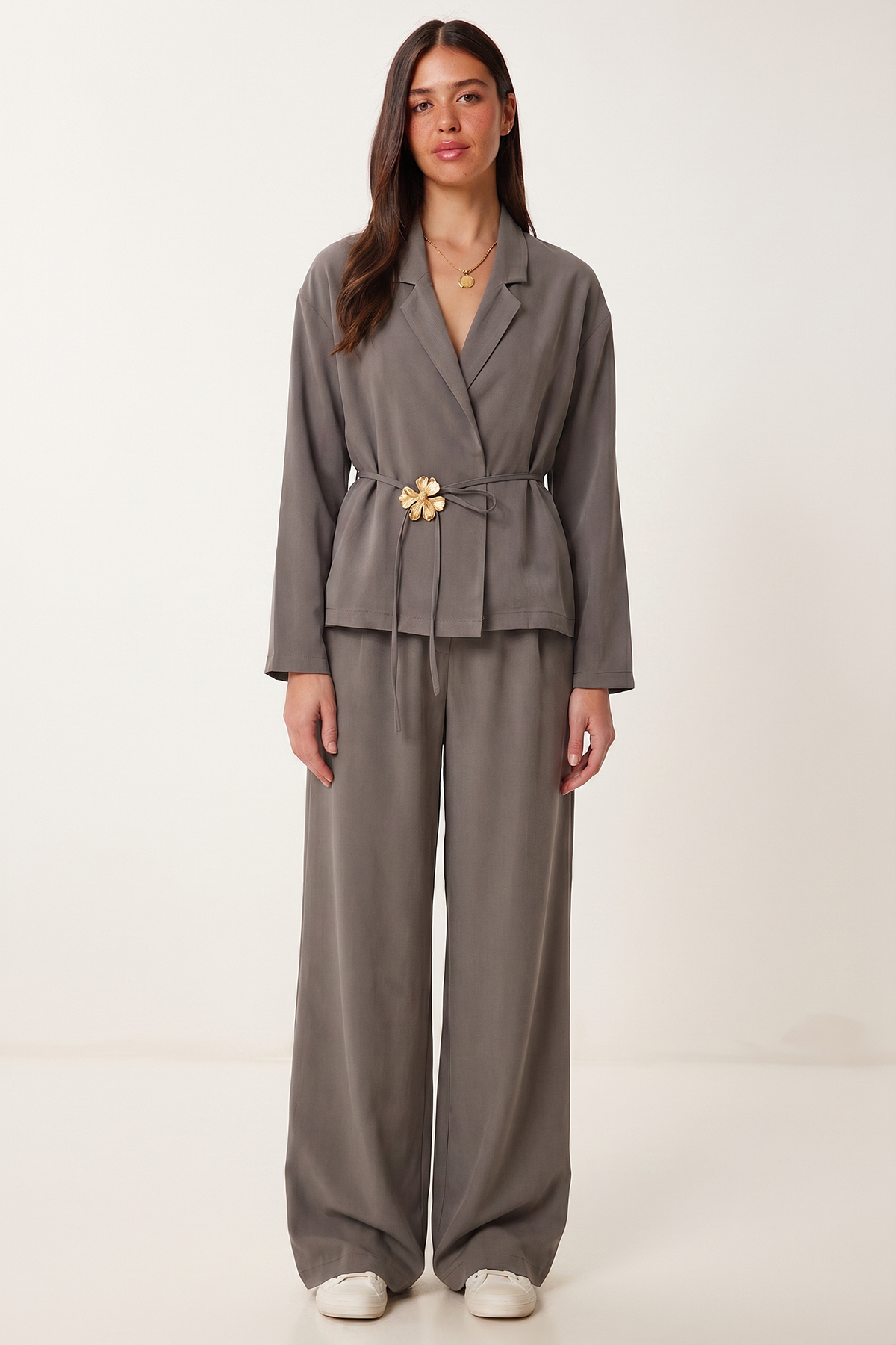 Gold Accessory Tencel Bottom-Top Set LYY0144 SMOKED