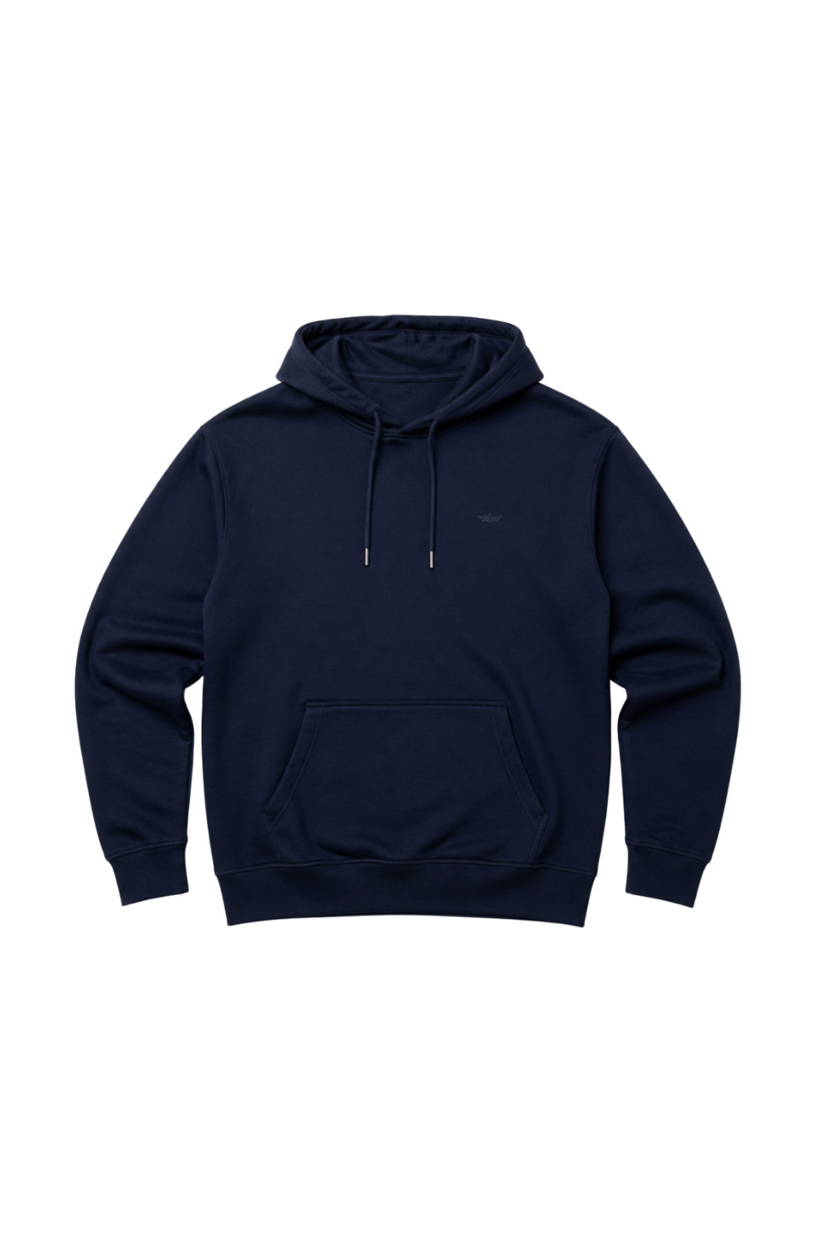 BattalModa Erkek Büyük Beden Lacivert İki İplik Kapüşonlu Sweatshirt 3XL-4XL-5XL-6XL görsel 4