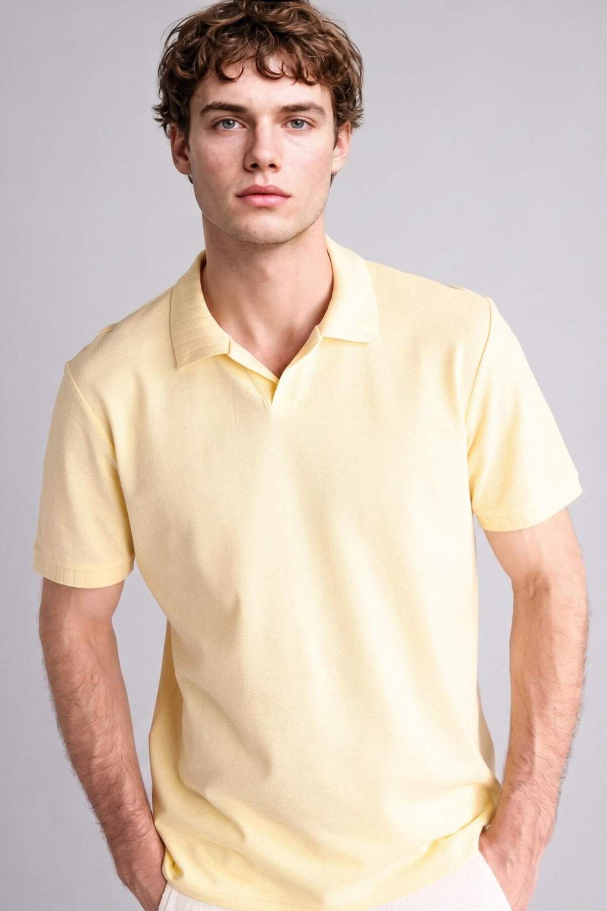 Defacto 100% Cotton Regular Fit Short Sleeve Polo T-Shirt H7625Ax26Sm