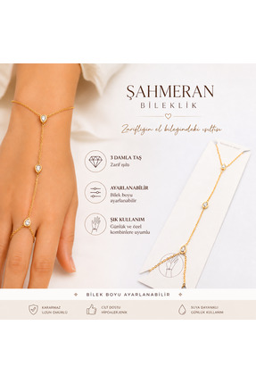 ADELYA CONCEPT Şahmeran Bileklik Üçgen Şerit Taşlı