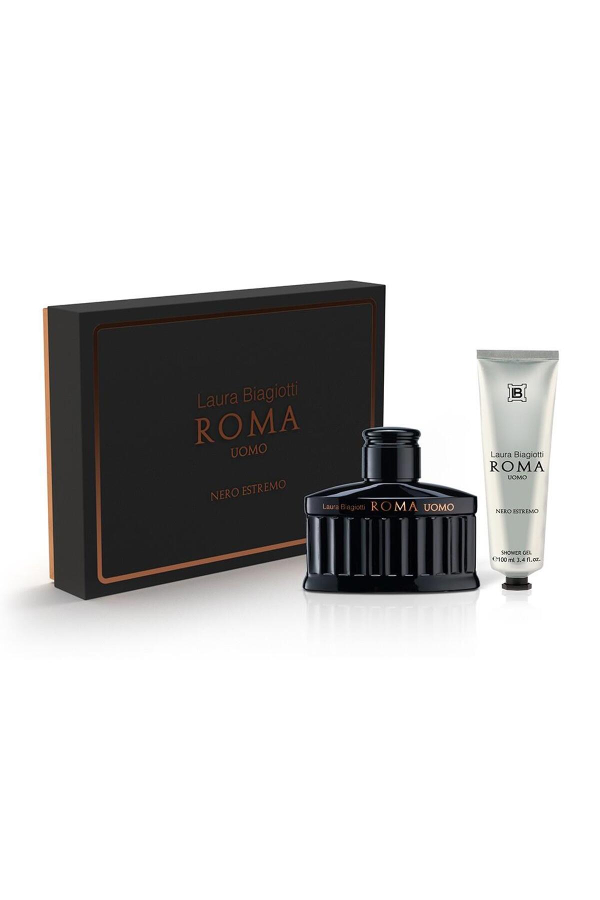 Laura Biagiotti Roma Uomo Nero Estremo Edp Intense 125 ml Set — LBF11A427