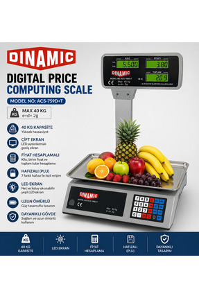 SUPER JVS 40 Kg Kapasiteli 2 Gr Hassasiyetli Kollu Boyunlu Terazi Bakkal-Mana...