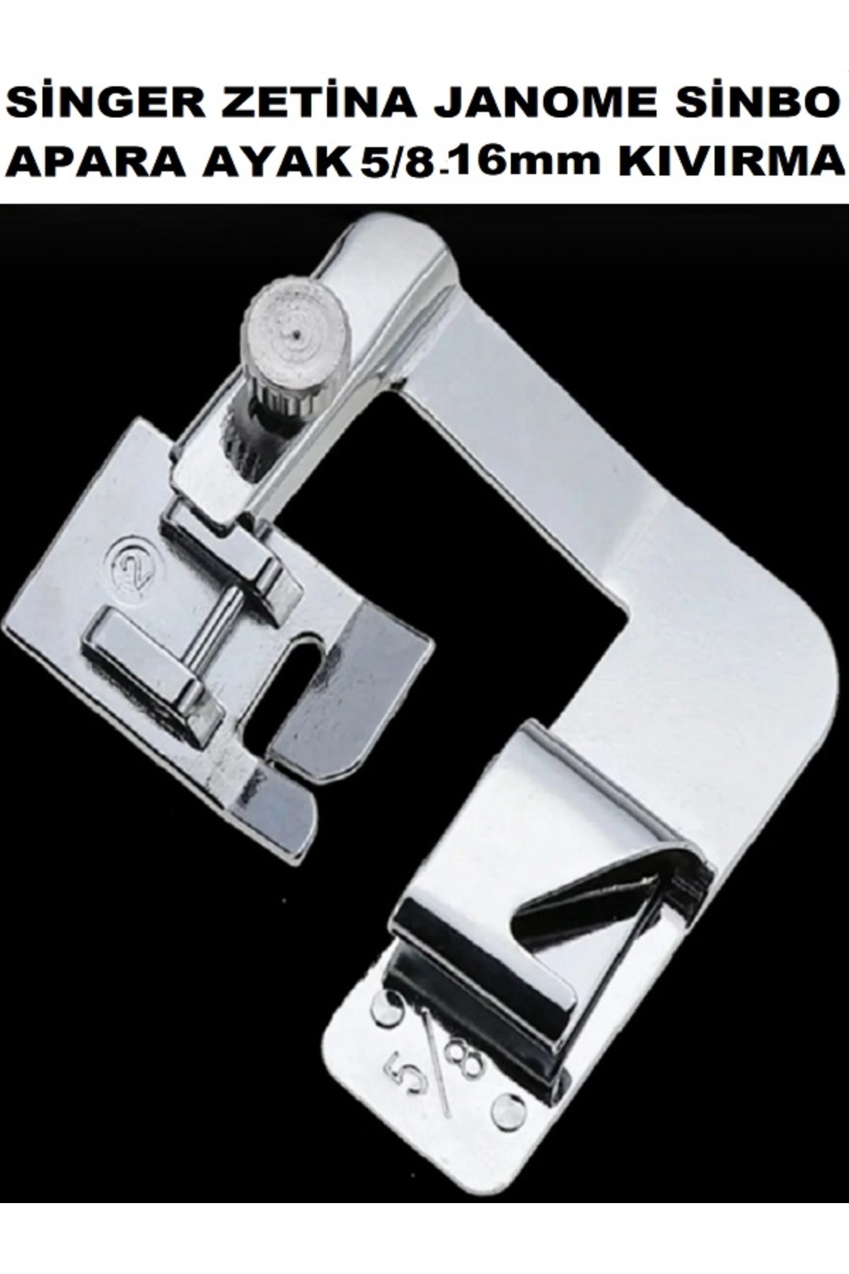 Singer Zetina Janome Bernina Moonstar Brother Apparatus Crimp Leg (set) 5/8 (16mm) Crimp