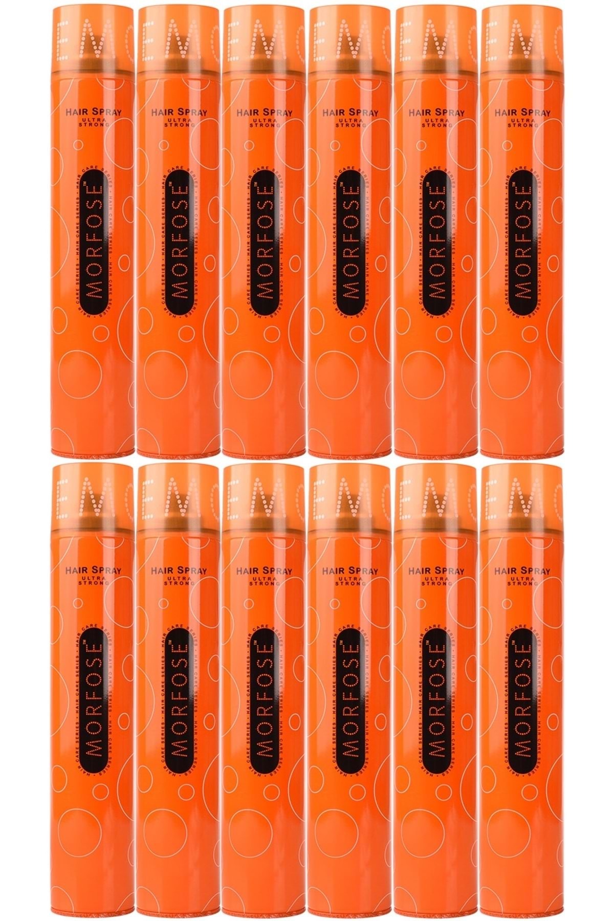 Morfose Saç Spreyi 400ML Ultra Sert (Turuncu) (12 Li Set) — PAKETMORFOSE007
