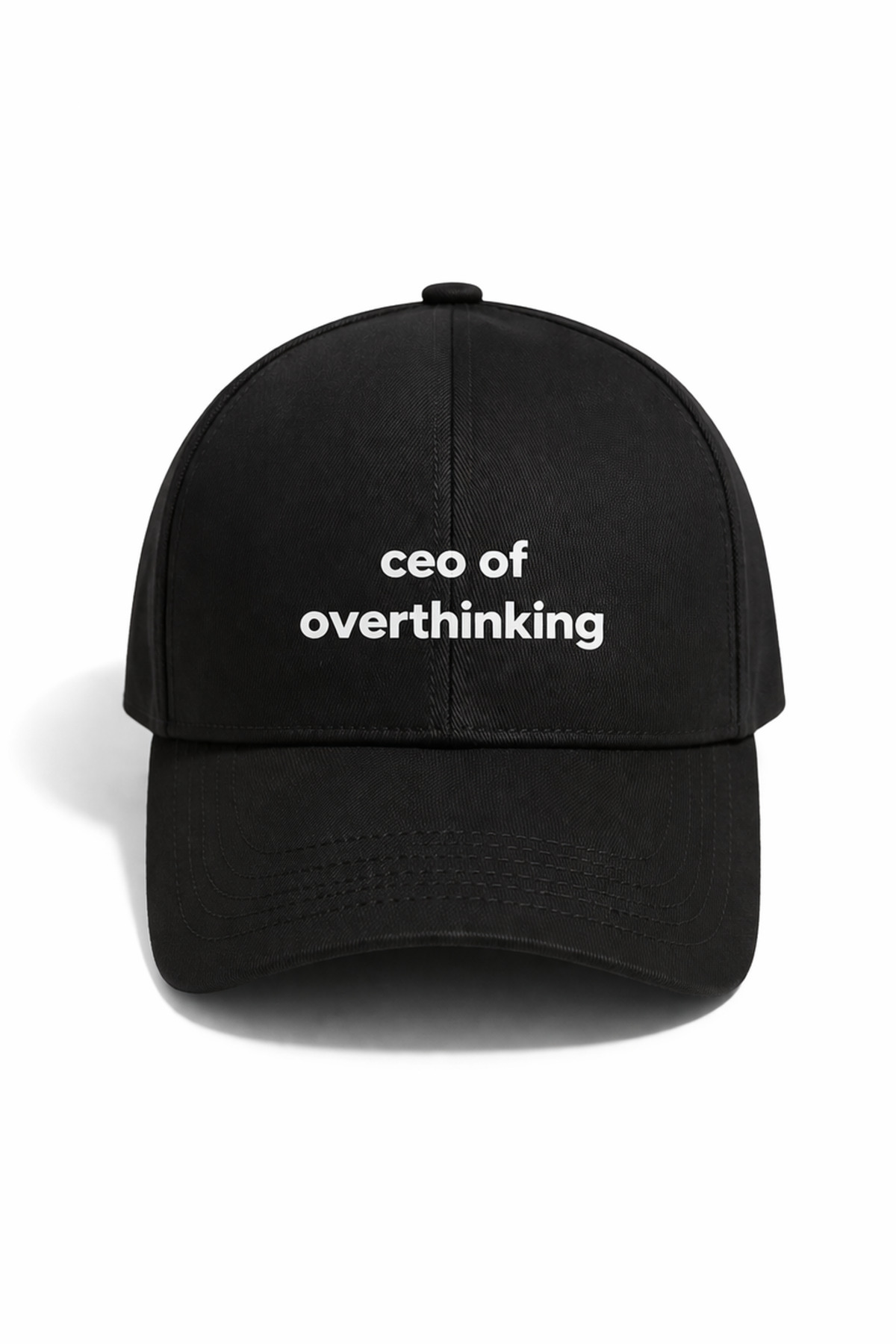 sf collection Unisex Ceo Of Overthinking Baskılı Spor Şapka, Ayarlanabilir Pamuklu Cap Günlük Kombin Şapkası görsel 6