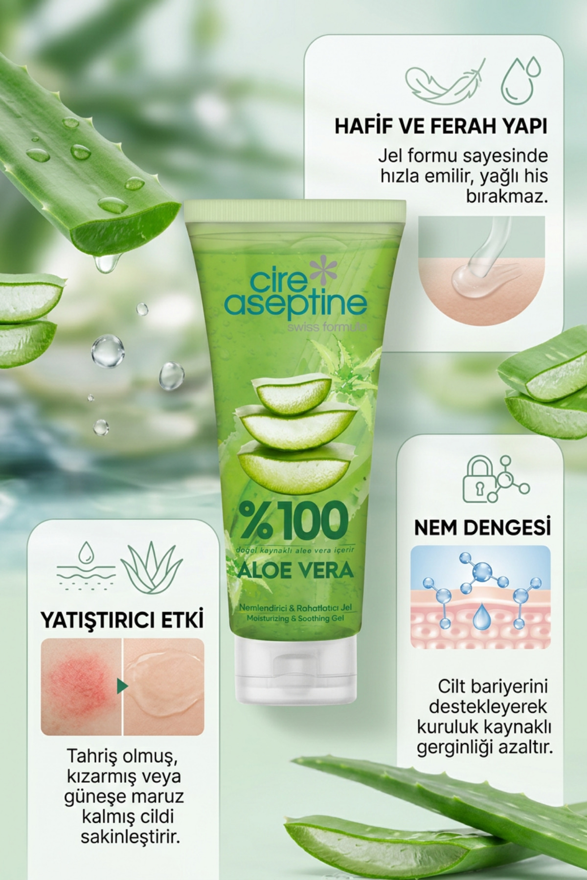 Aloe Vera Nemlendirici Ve Rahatlatıcı 200ml — CK08972 — تصویر 5 از 8