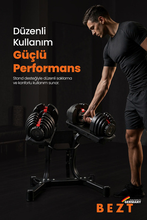 Bezt Pro Sports Ağırlık Standı - Dambıl Seti Organizer Rafı Ev Tipi Fitness D...